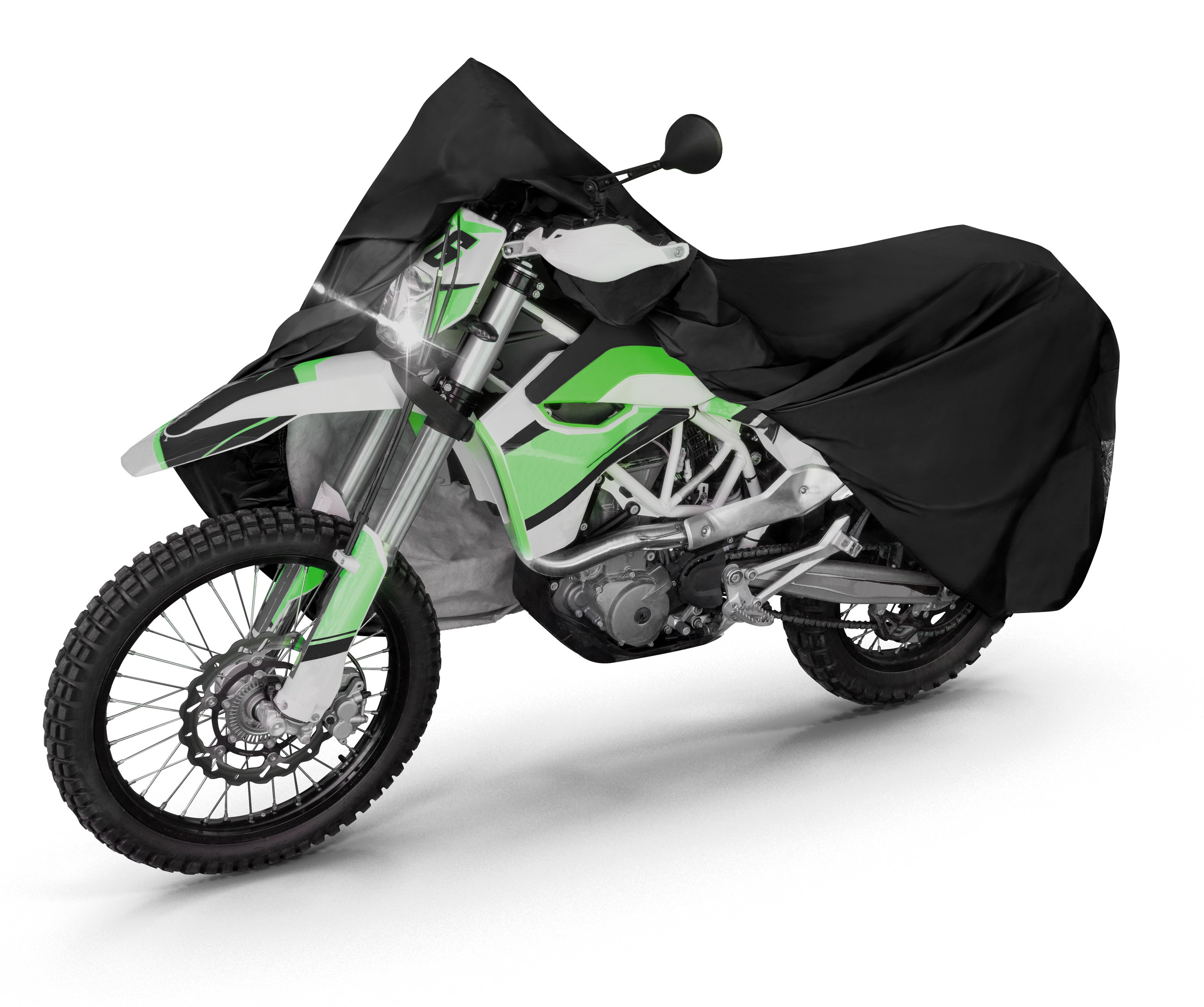 Motorrad Abdeckplane All Weather XL, Motorrad Abdeckplane, Motorrad-Garage wasserdicht - 255x110x135 cm schwarz
