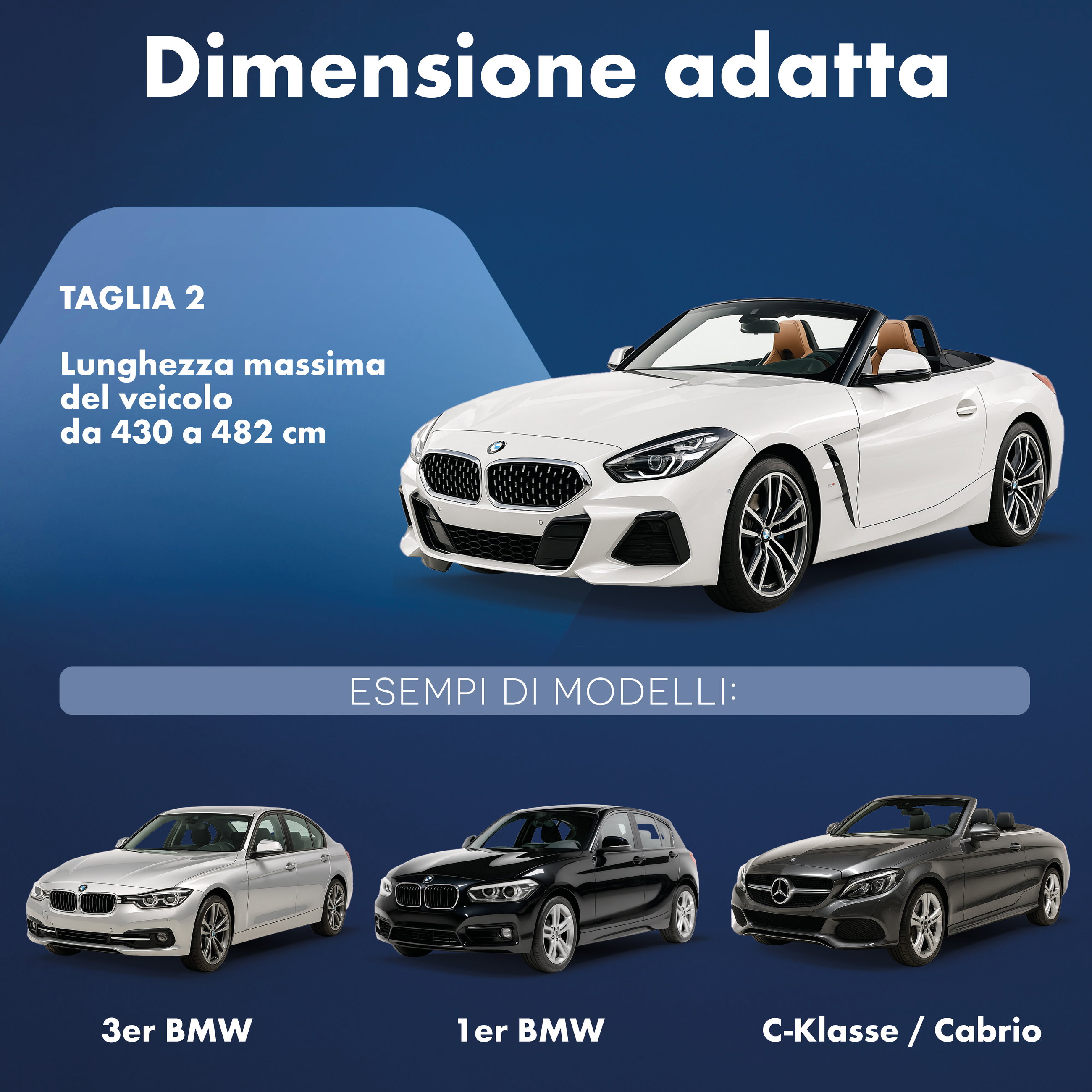 Telo Copriauto All Weather, telone per auto completo Misura 2 Auto nero