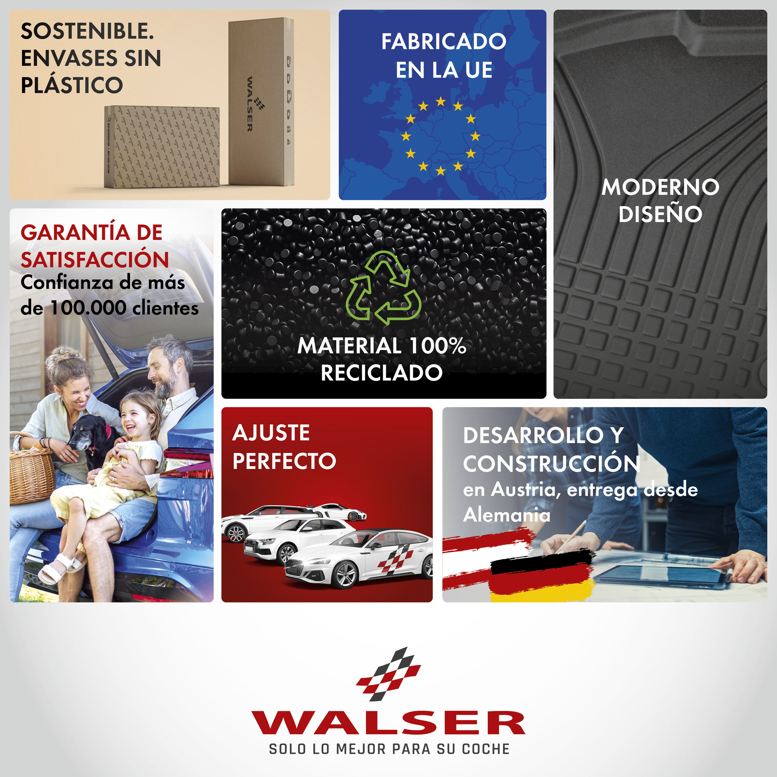 Werbung, Plakat, Person, Handtasche, Mann, Werbung, Plakat, Person, Auto, Rad, Werbung, Plakat, Person, Auto, Rad, caja carton, envases, reciclado, garantia, carro coche