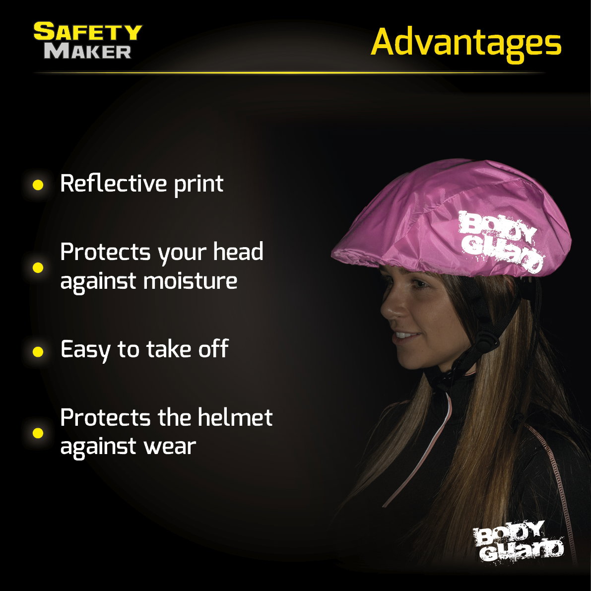 Copri casco rosa