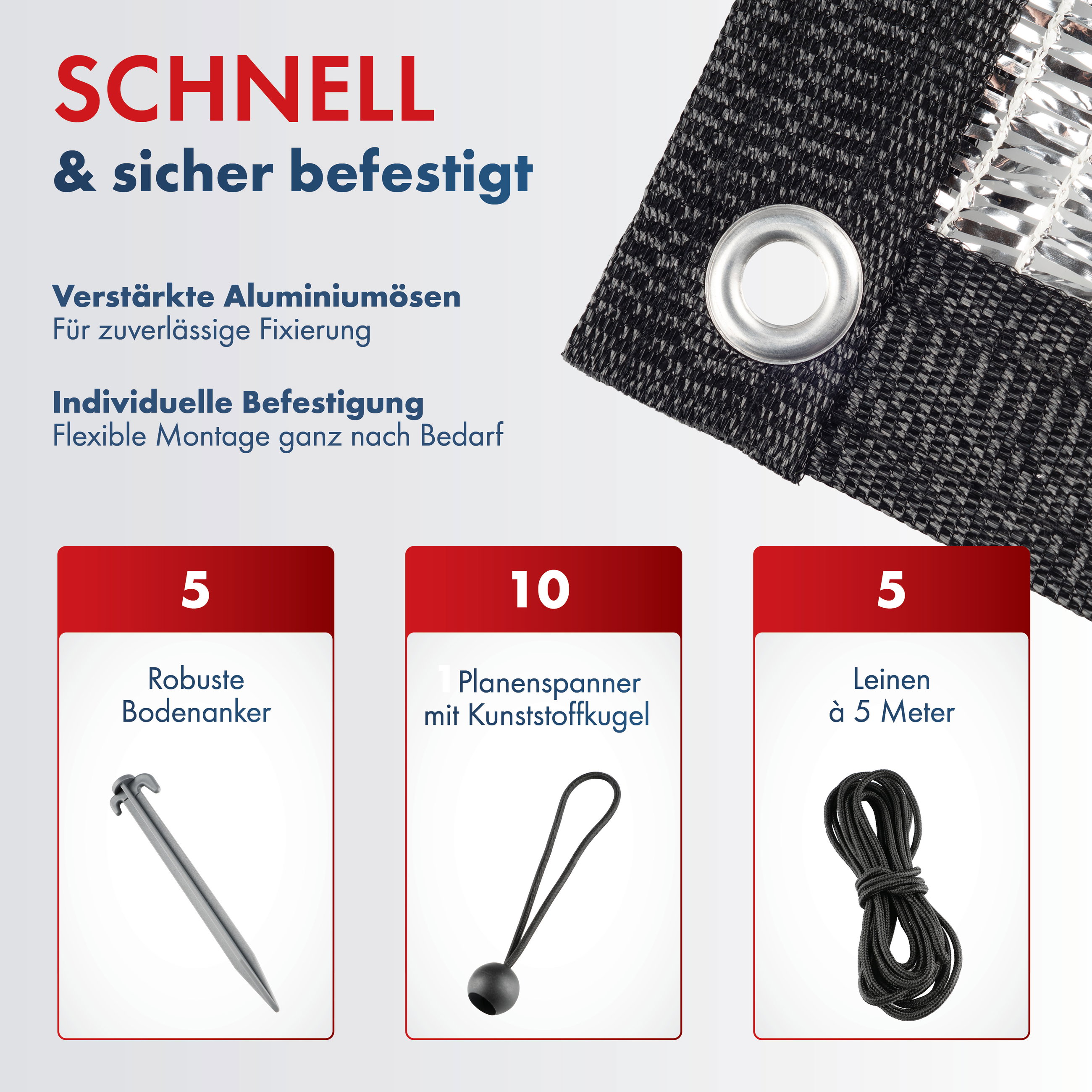 Sonnenschutznetz Stay Cool, Schattennetz Auto (bis zu 20 °C kühler), Sonnenschutz für Hund mit UV-Schutz, Sonnensegel, PKW-Schattenspender silber 4x6m