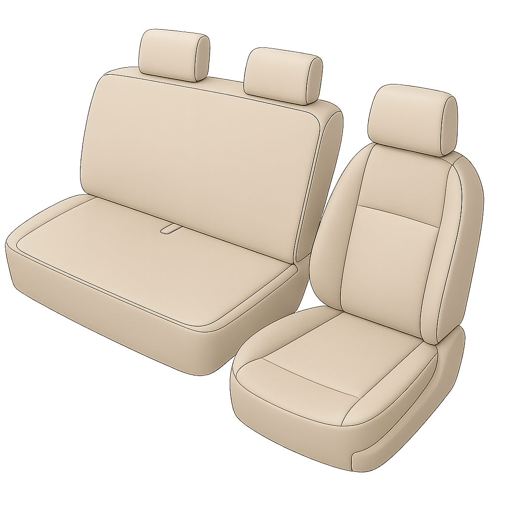 Housse de siège Transporter en tissu pour Opel Vivaro, Renault Traffic, Nissan Primastar, siège simple & double