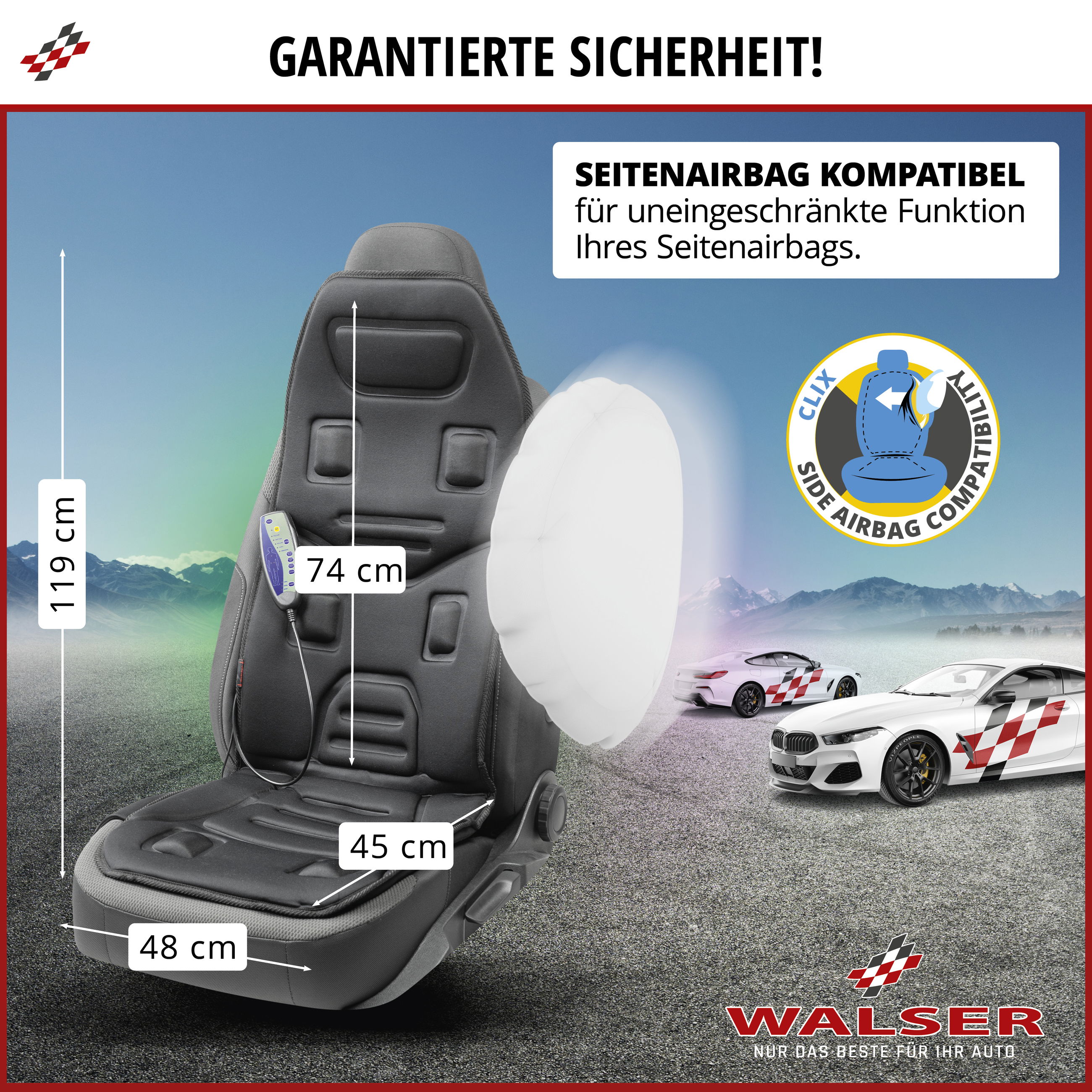 Seitenairbag, Autositz, Autositze, Seitenairbag-Sitz, Kopfkissen