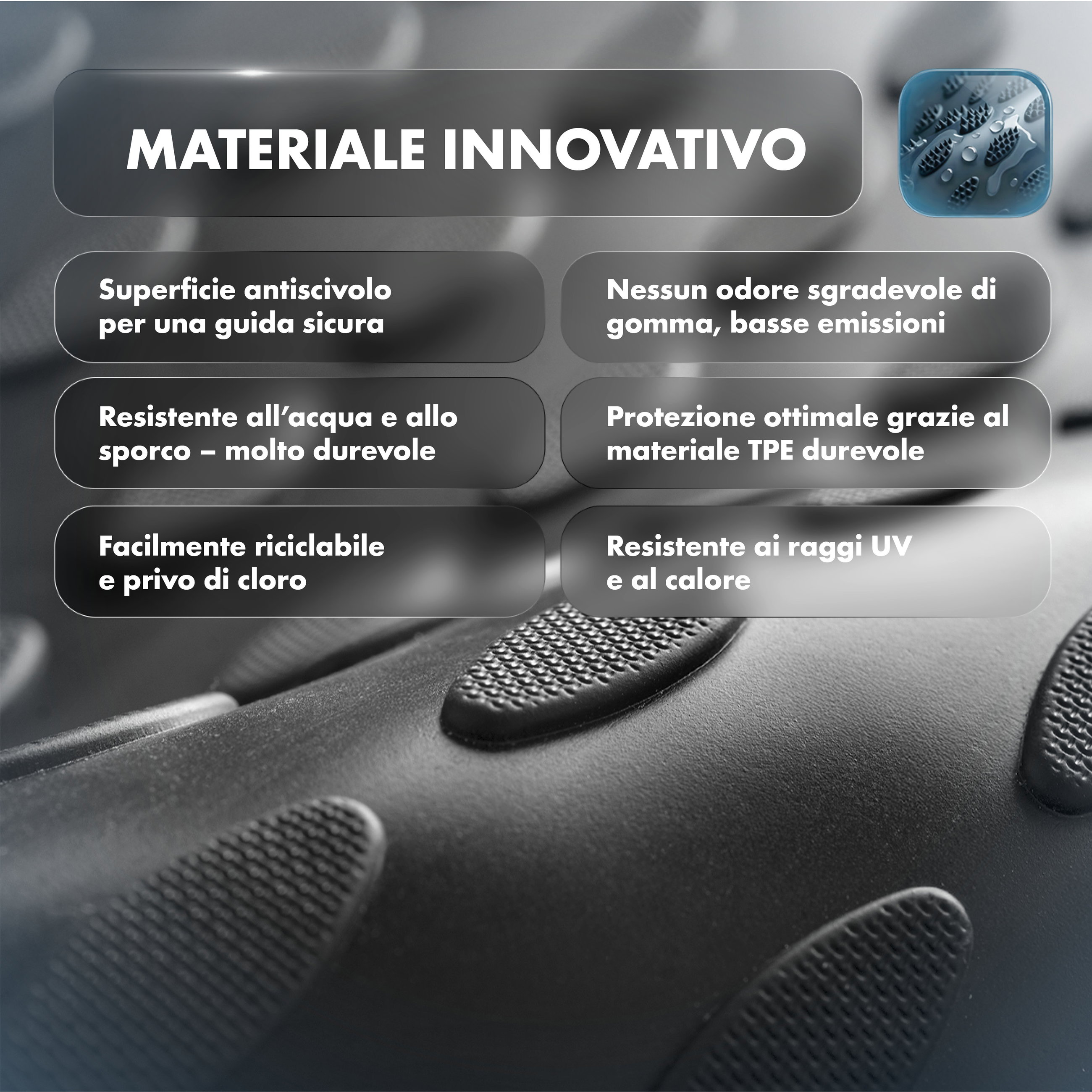 Tappetini in gomma per auto su misura XTR per Dacia Sandero I 2008 - 2012