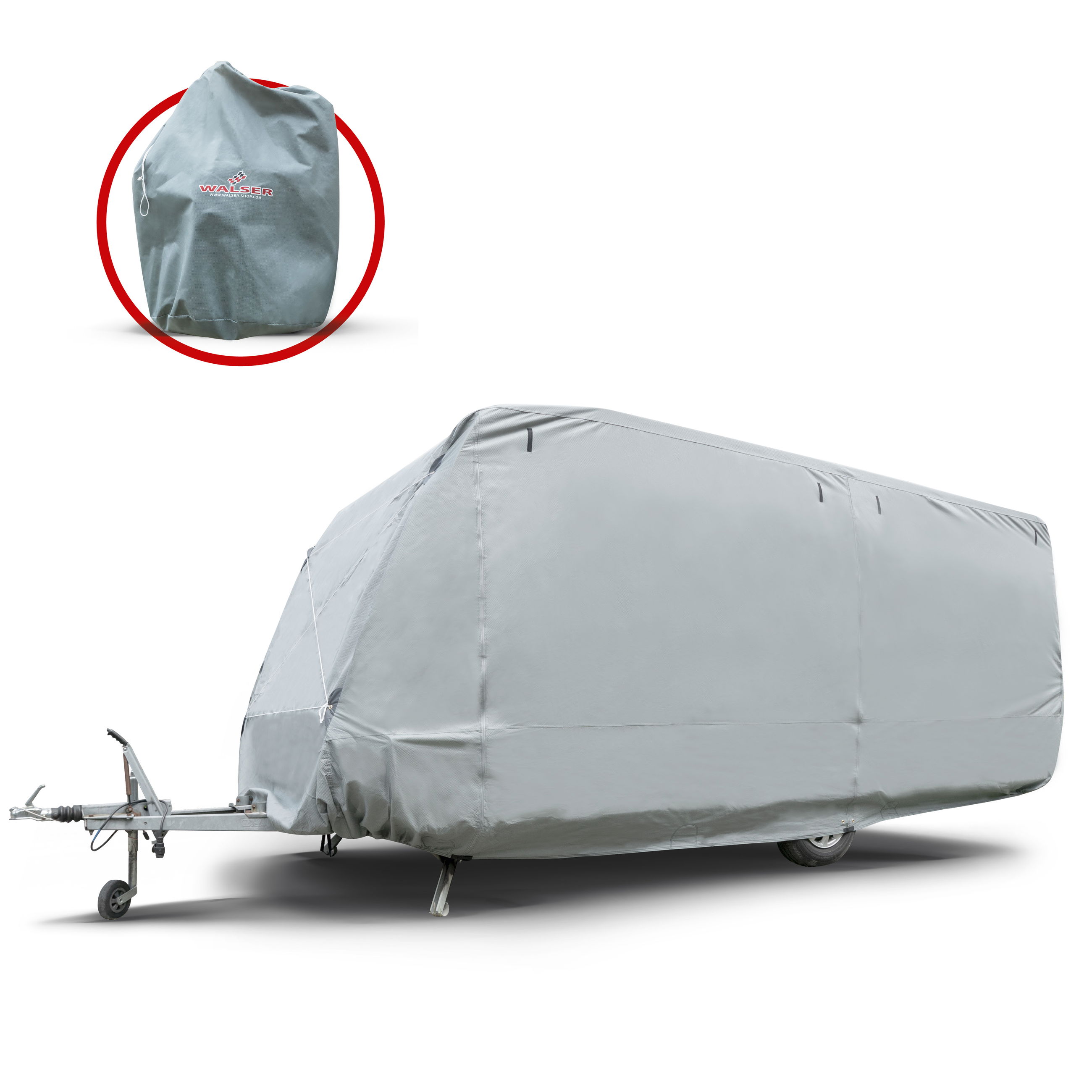 Premium Wohnwagen Abdeckplane, wetterfeste Wohnwagenabdeckung 590x250x220 cm grau Premium Wohnwagen Abdeckplane, wetterfeste Wohnwagenabdeckung 590x250x220 cm grau