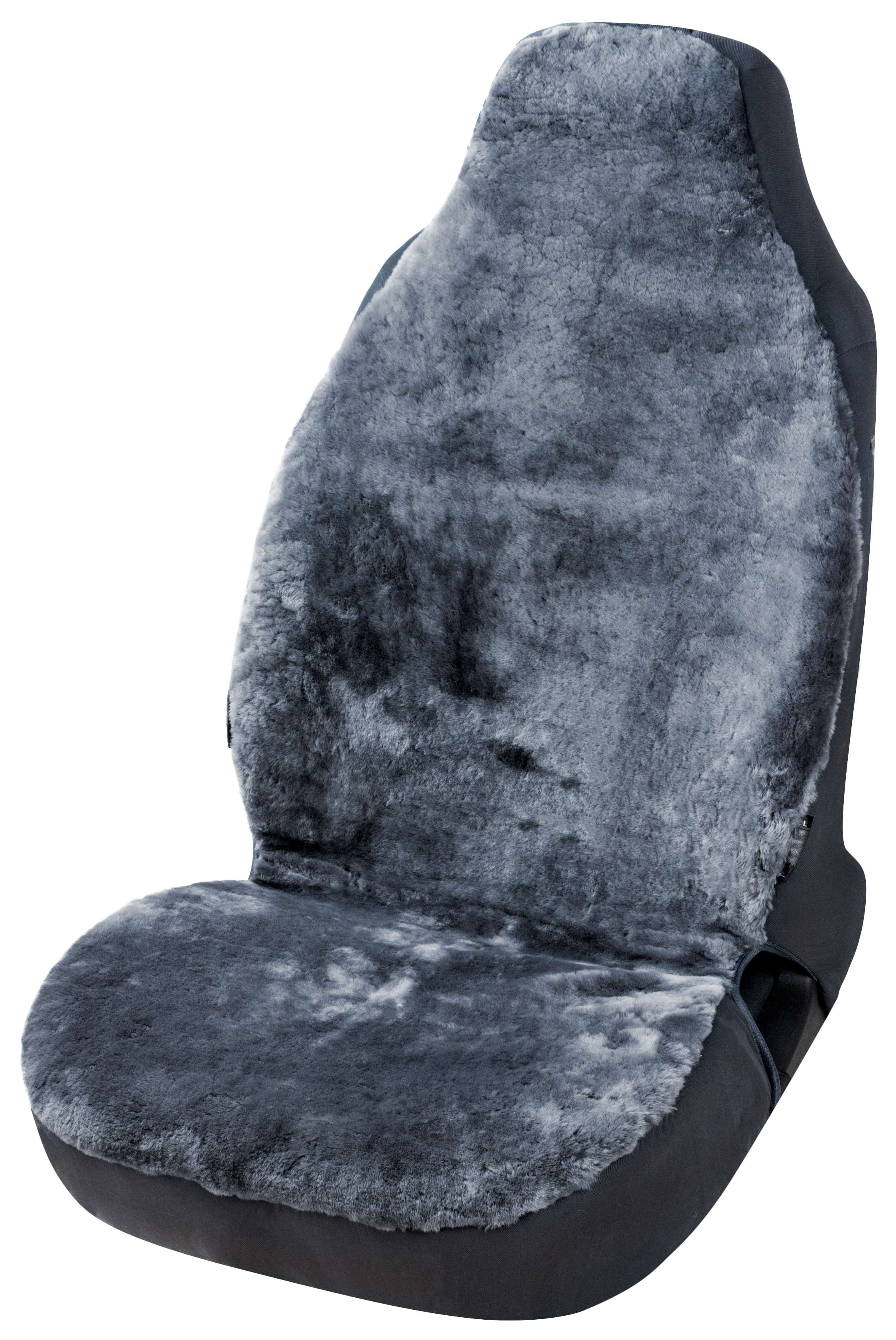 Car Seat cover Zoya in lambskin anthracite with ZIPP IT system for highback seats, 1 piece
