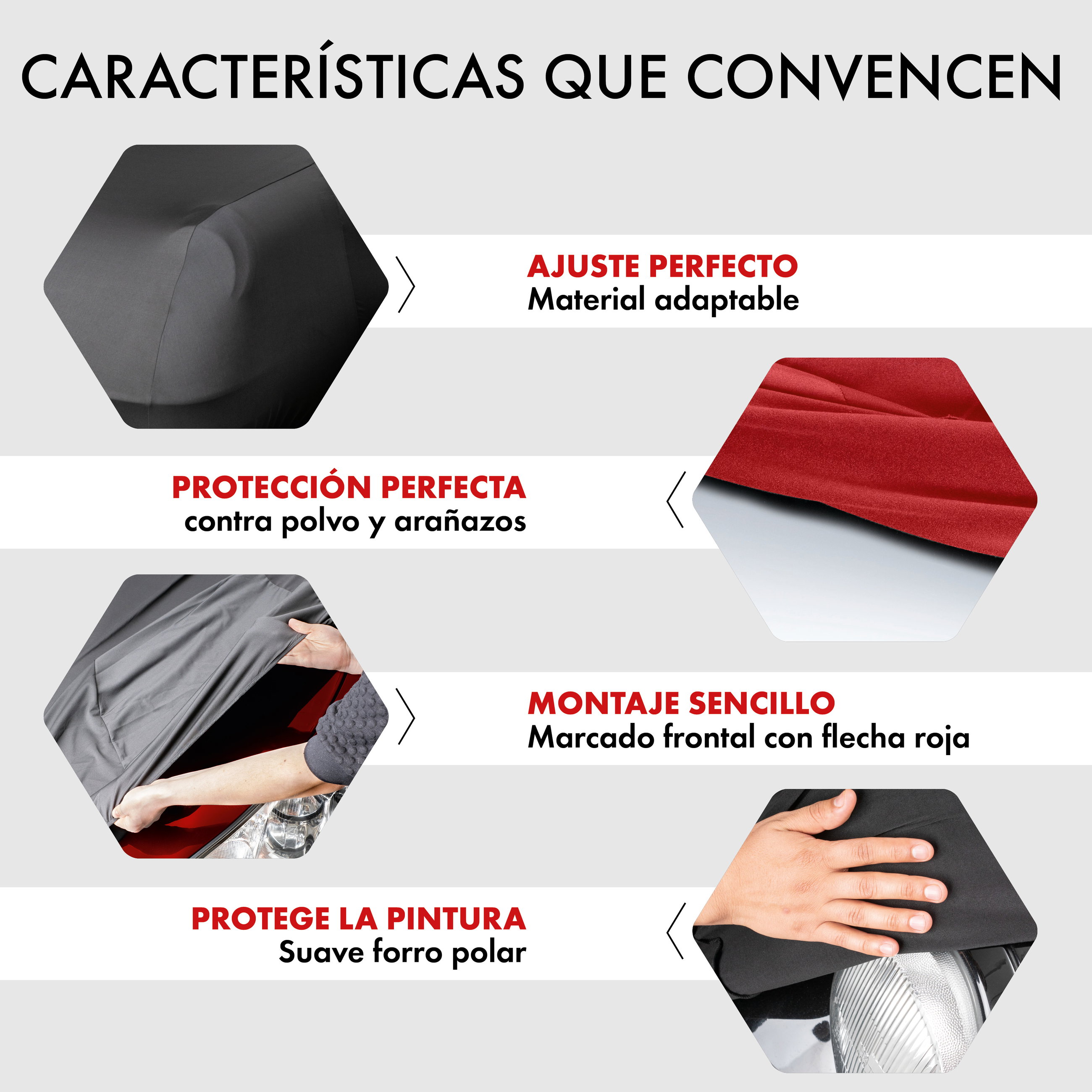 Funda de coche interior Stretch Plus, cubierta protectora de coche talla 7 SUV/furgoneta negro