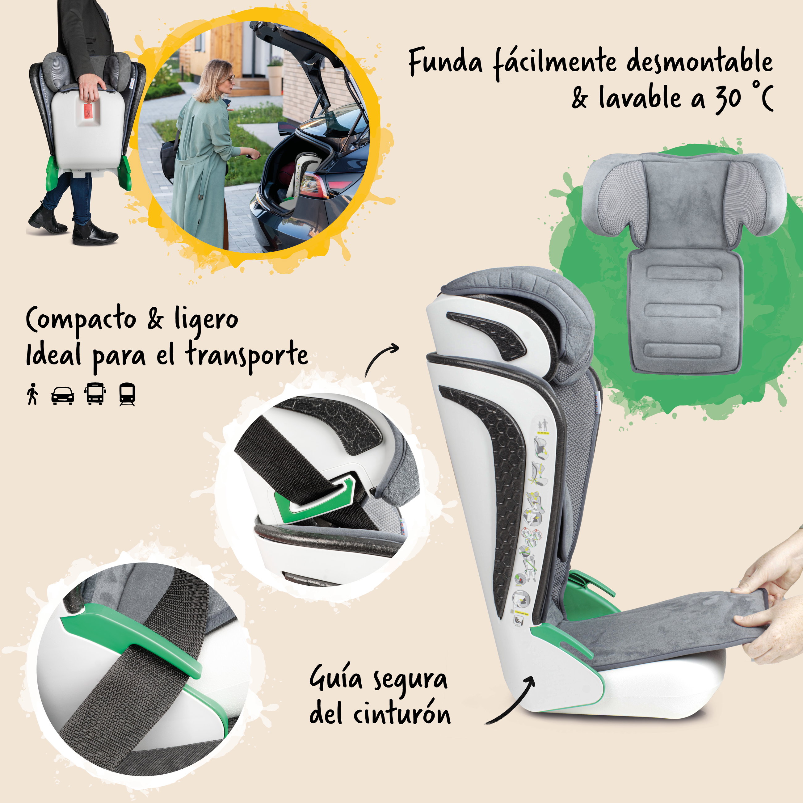 Gürtel, Erwachsener, Weiblich, Person, Frau, Kinderhochstuhl, Auto-Kindersitz, Gurtführung, Verstellbare Rückenlehne, Sitzgurtbügel