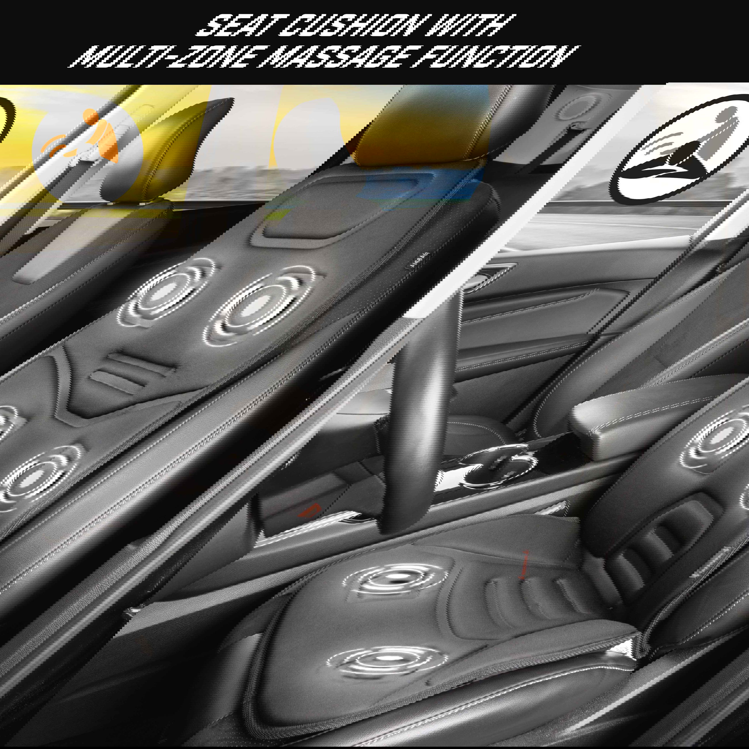 autosed, massage, sitz, kissen, autoinnenraum