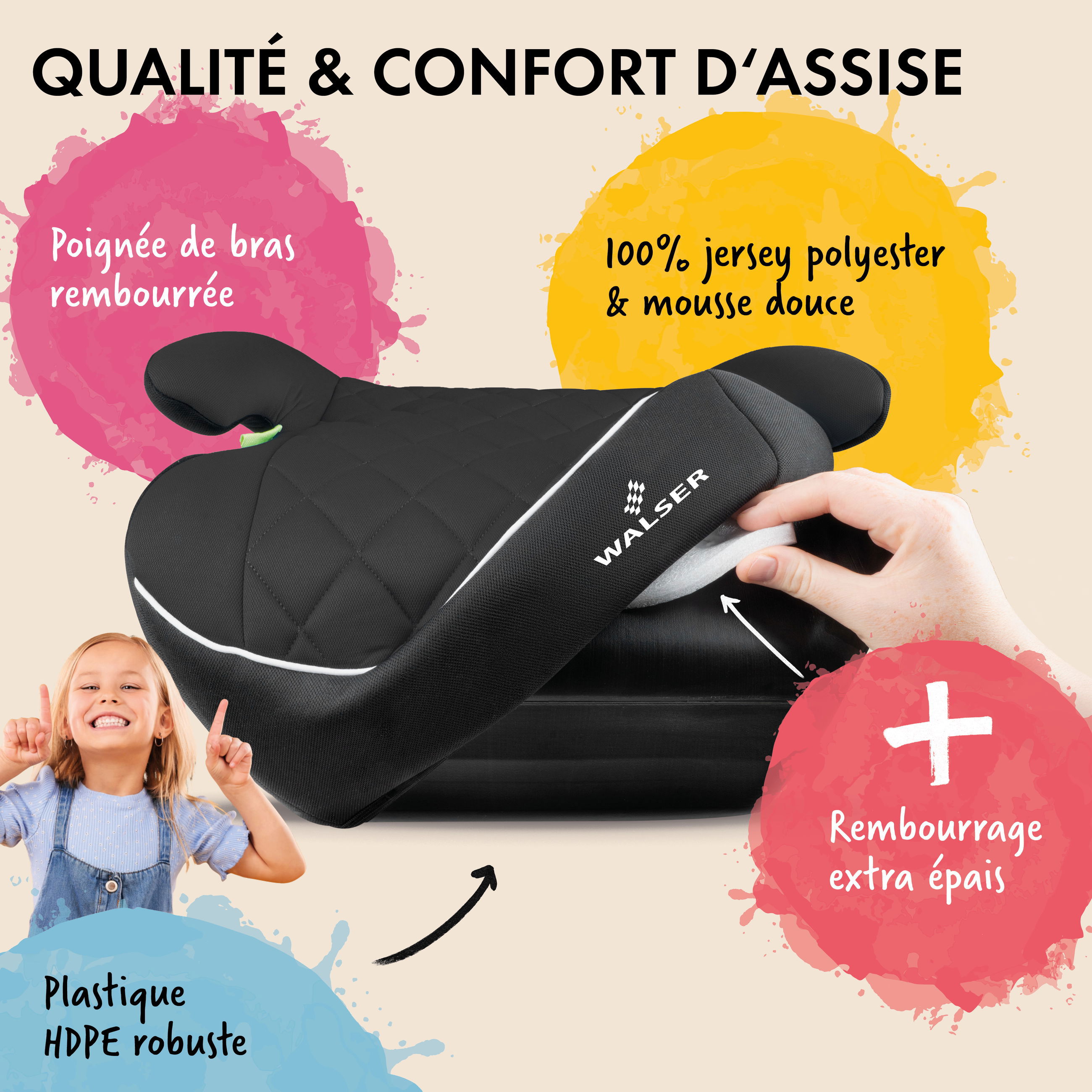 Kissen, Dekoration für Zuhause, Werbung, Plakat, Person