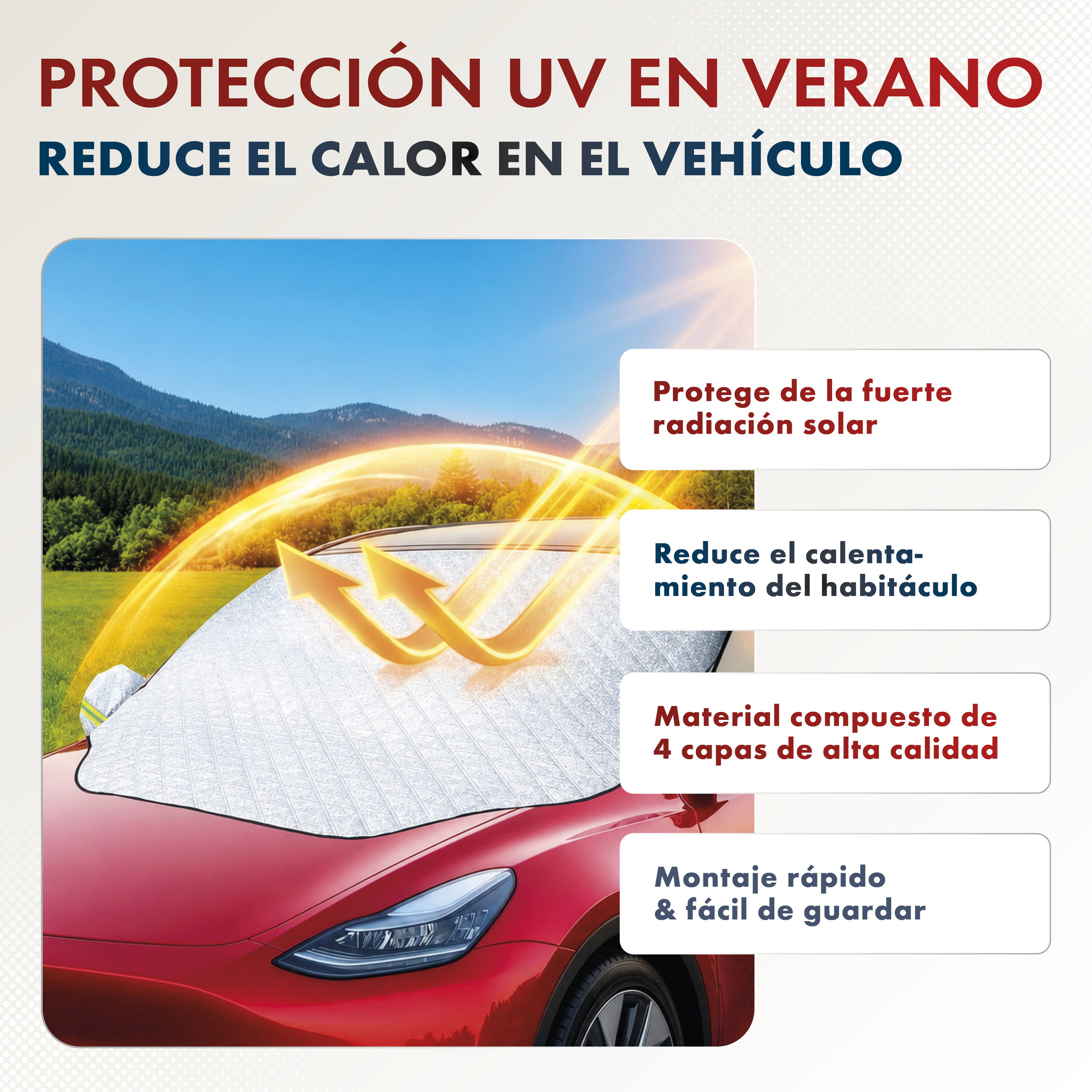 Premium protector térmico de parabrisas con cubierta para retrovisores laterales, coche-cubierta para parabrisas 157x126 cm