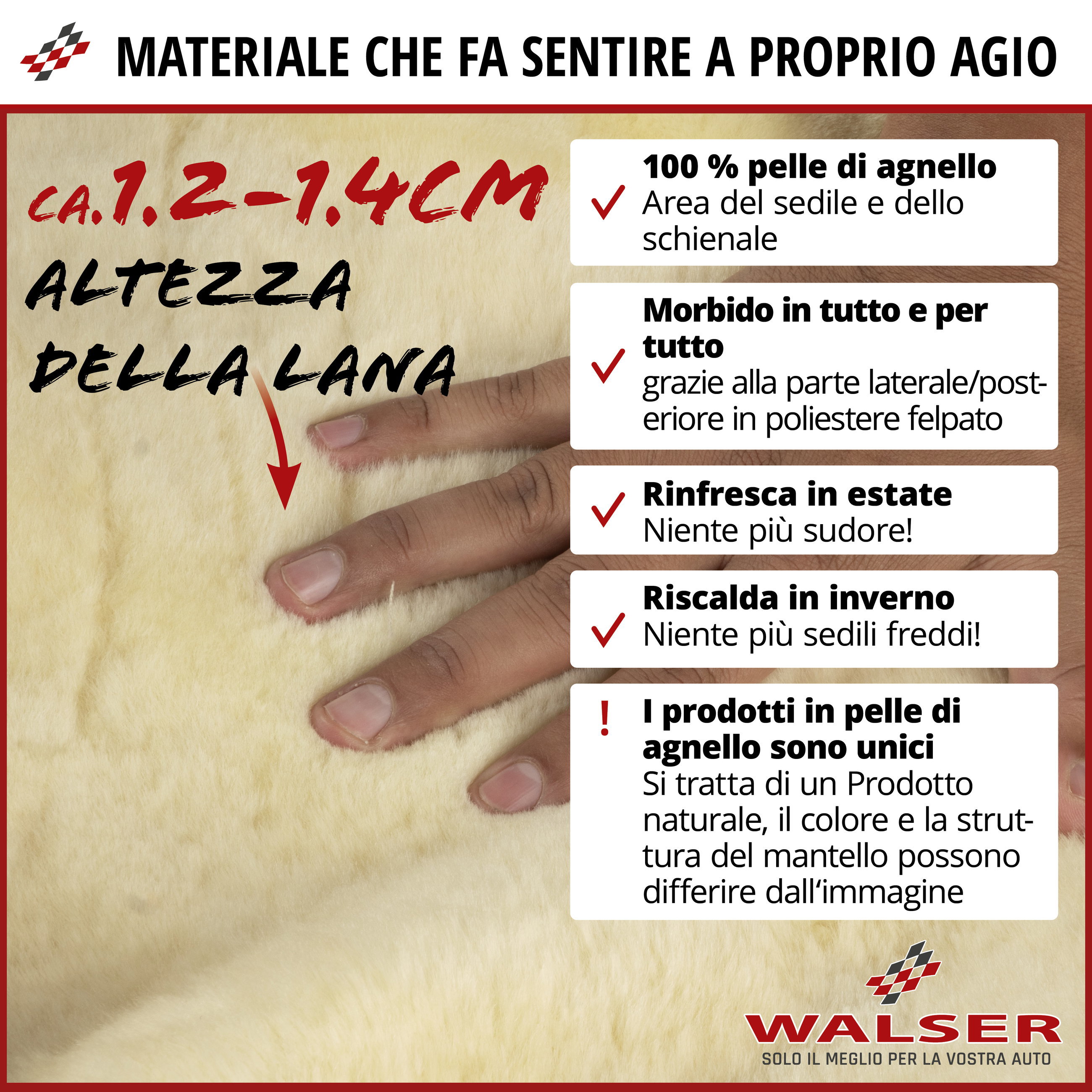 Nove teli copri sedile auto in pelle d'agnello antracite con sistema informatico ZIPP, 1 pezzo