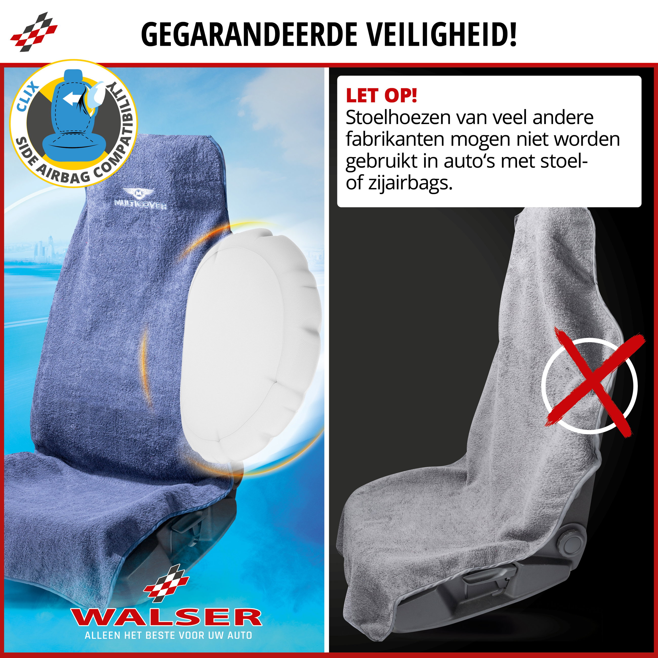 Stoelkussen  Multicover marineblauw, 1 stuk