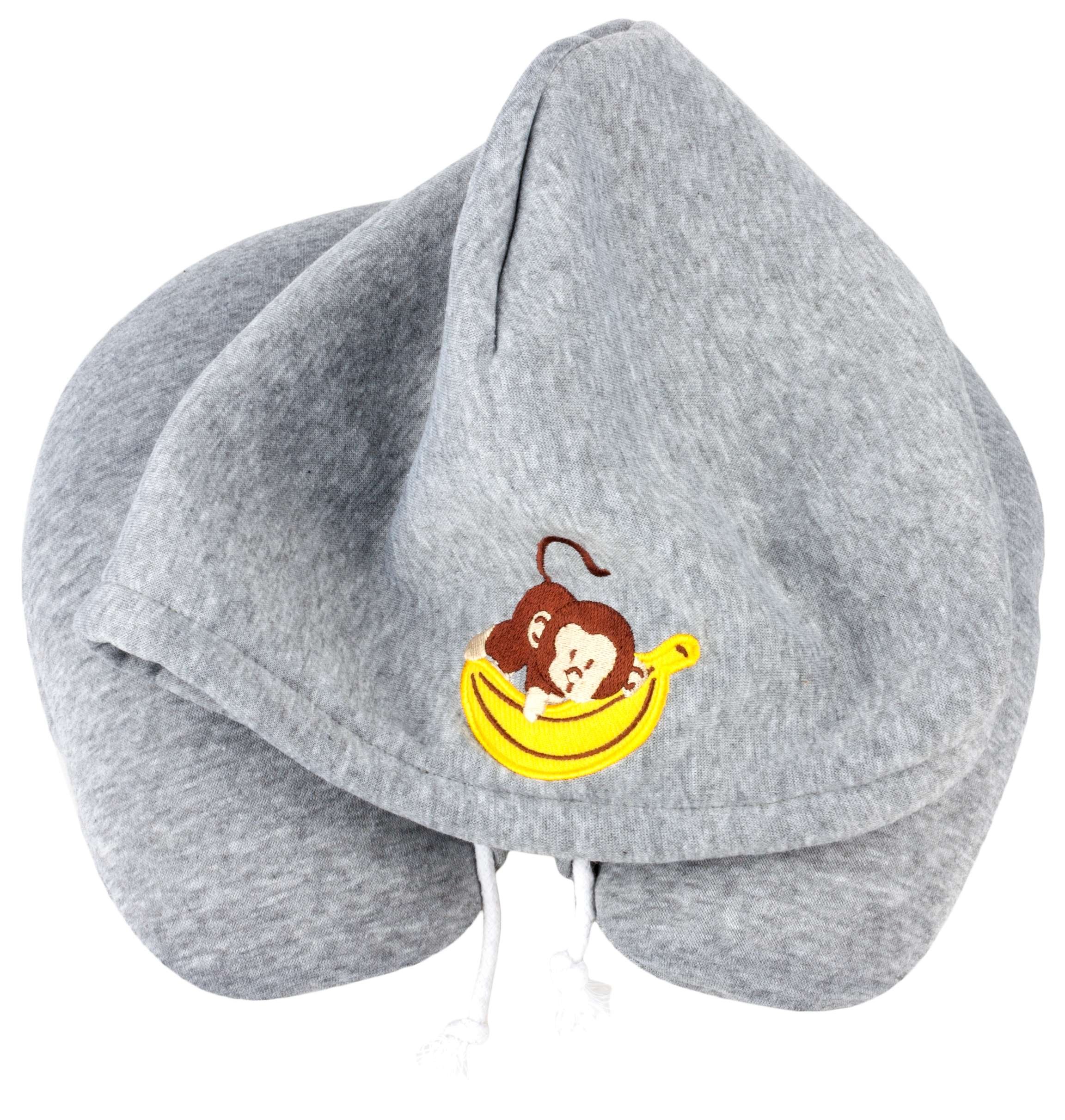 img_prd_26141_hoodie_nackenrolle_monkey__sall__aec__v1 Mitre à capuche de singe gris à partir de 5 ans