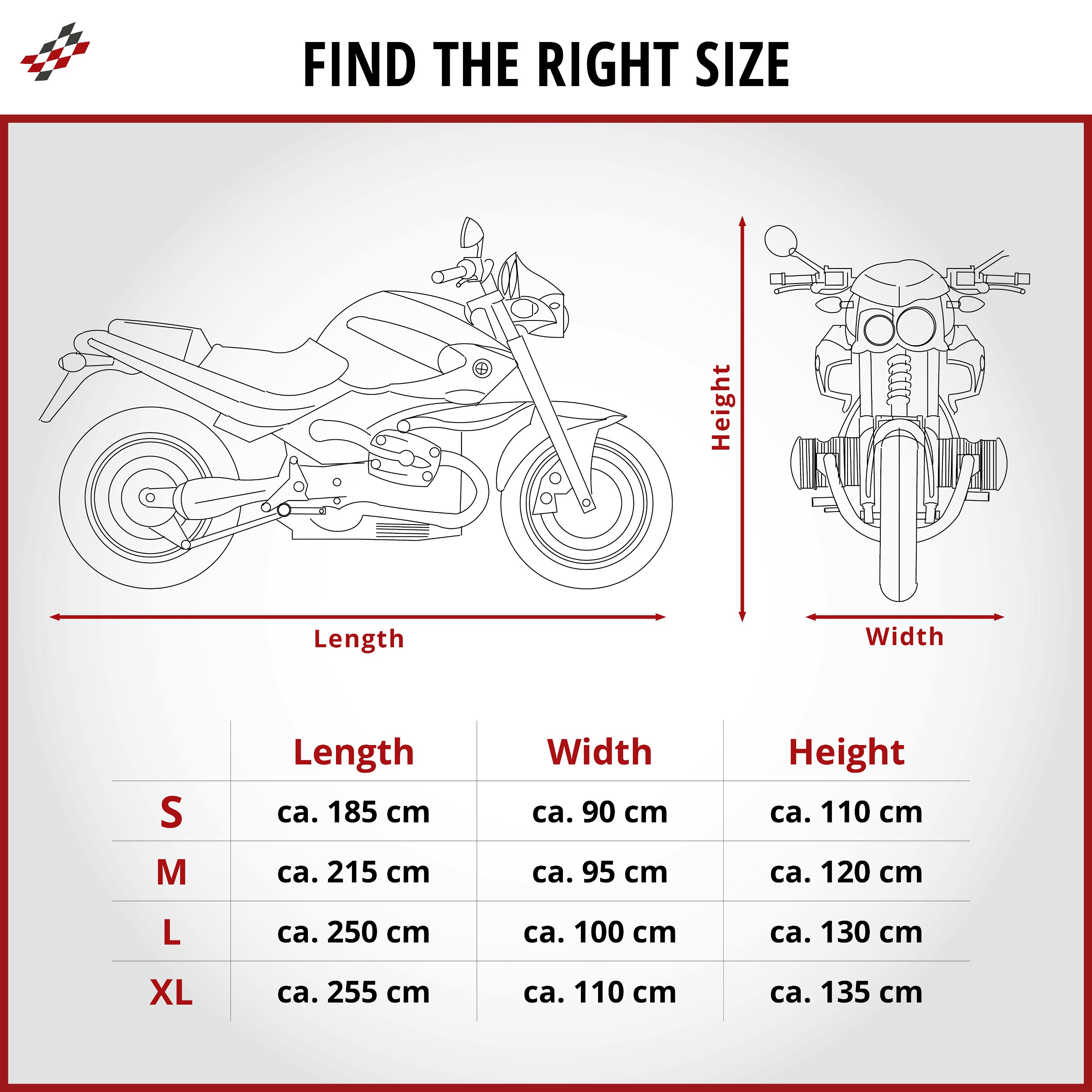 Premium Motorcycle cover S Vespa cover made of robust PVC Waterproof motorcycle garage 185x90x110 cm grey Grey S 41088