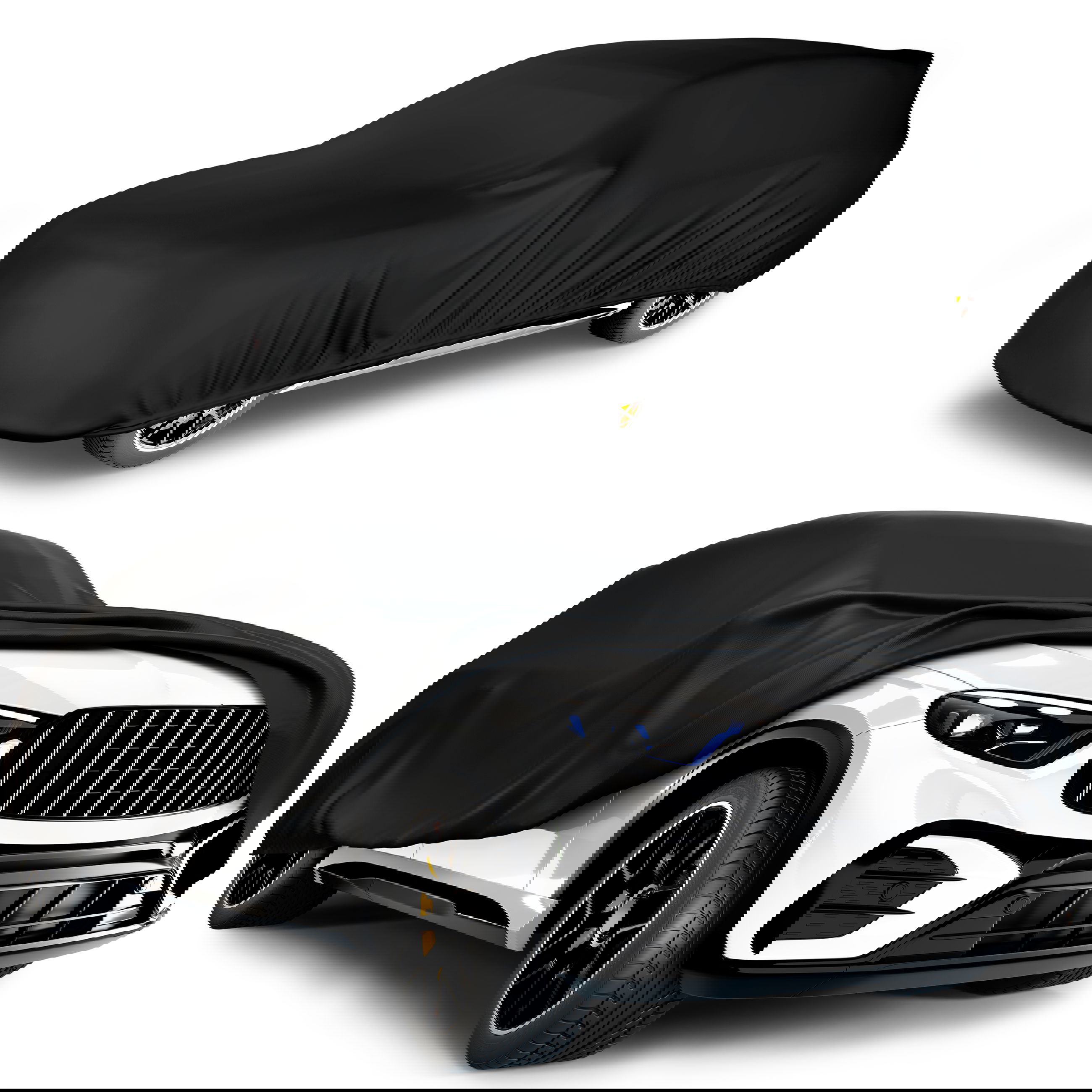 Autoabdeckung, Kraftfahrzeugabdeckung, Autenschutzhülle, schwarz, Auto