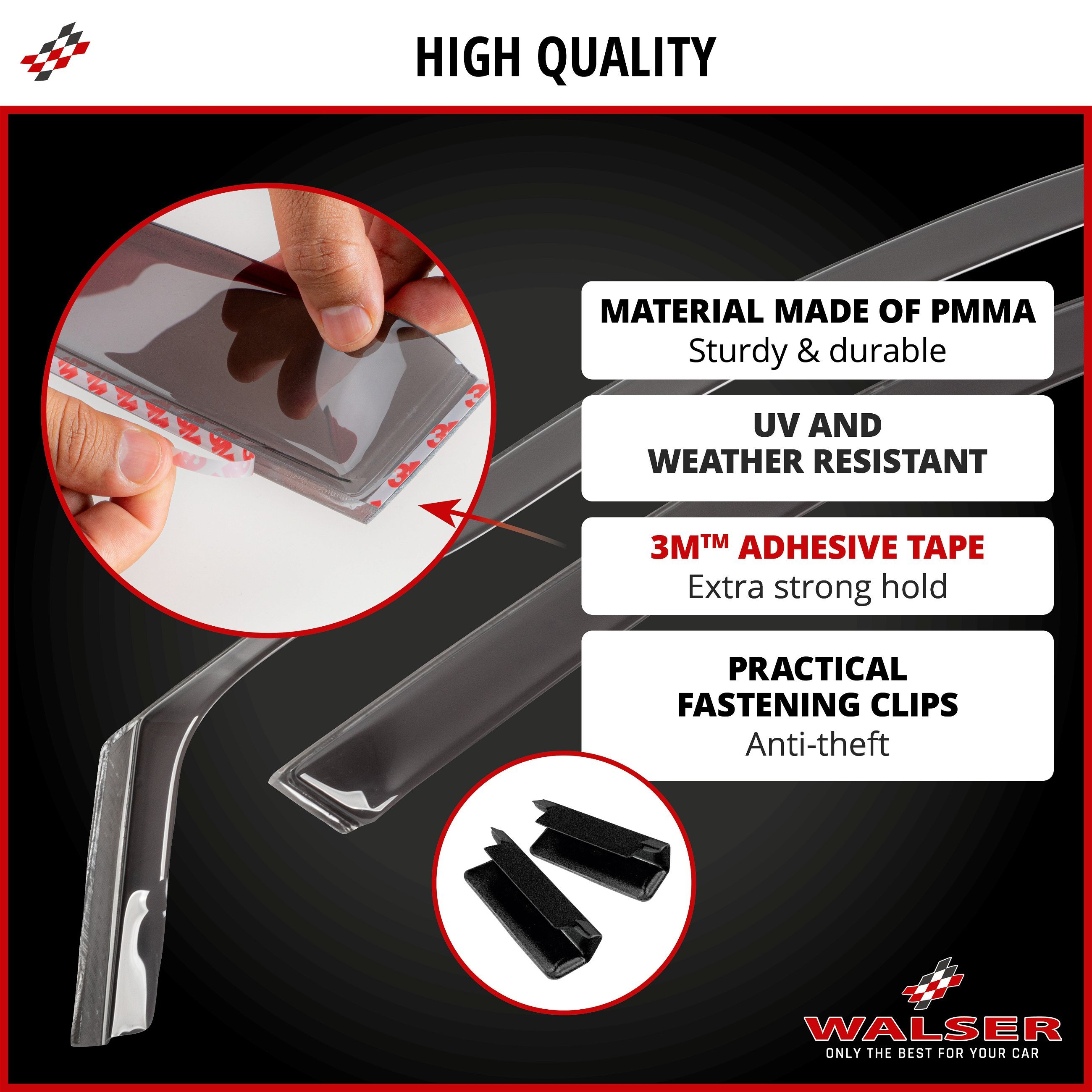 Wind deflectors for Citroen Berlingo/Peugeot Partner 2018Today 56006