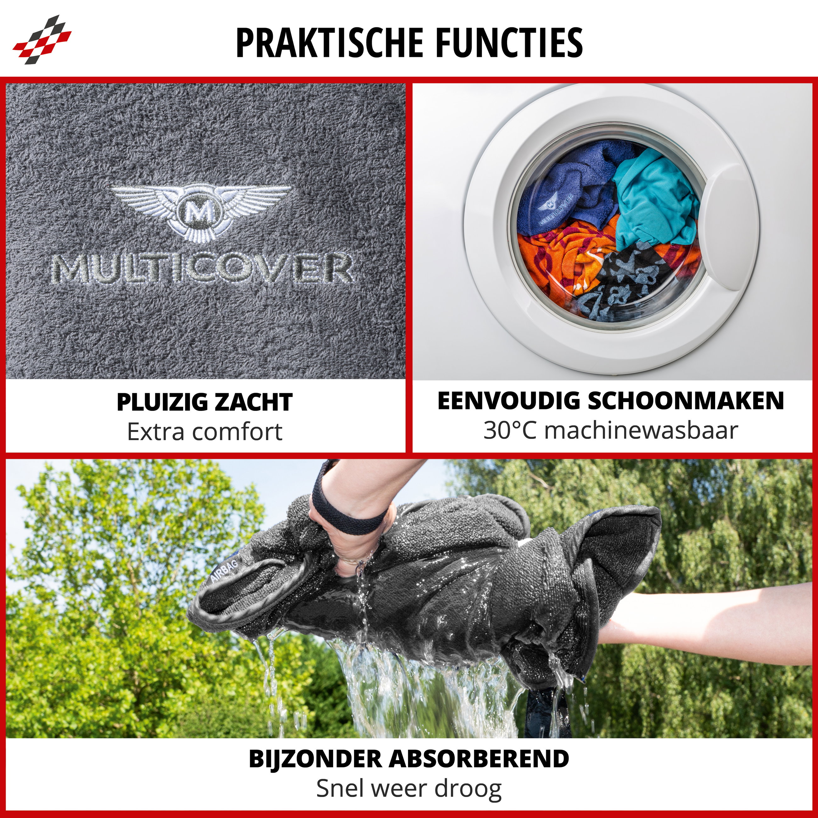 Stoelkussen  Multicover grijs, 1 stuk