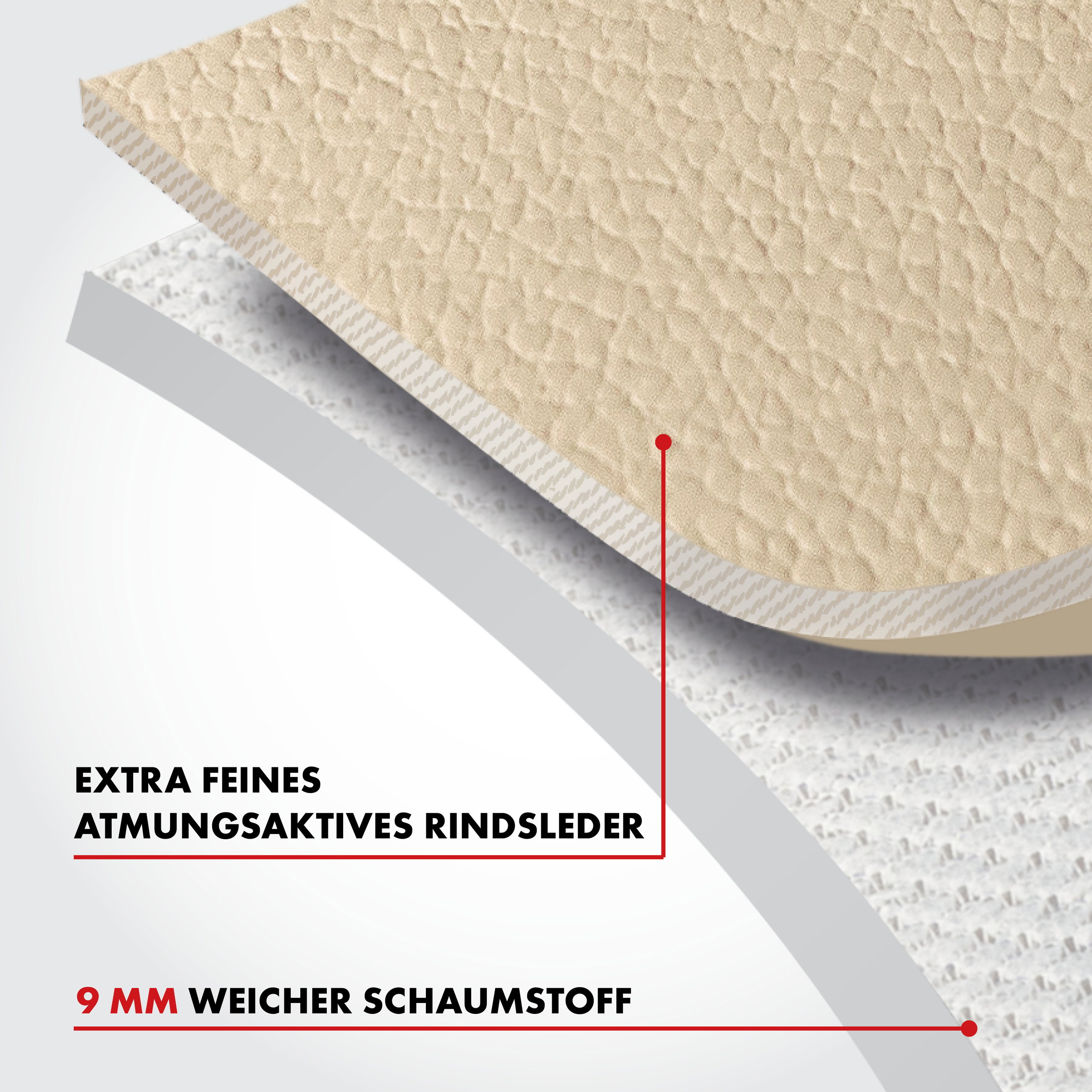 Autositzbezug Billy aus echtem Leder, PKW-Schonbezug Echtleder, Vordersitzbezug ZIPP-IT beige, 1 Stück