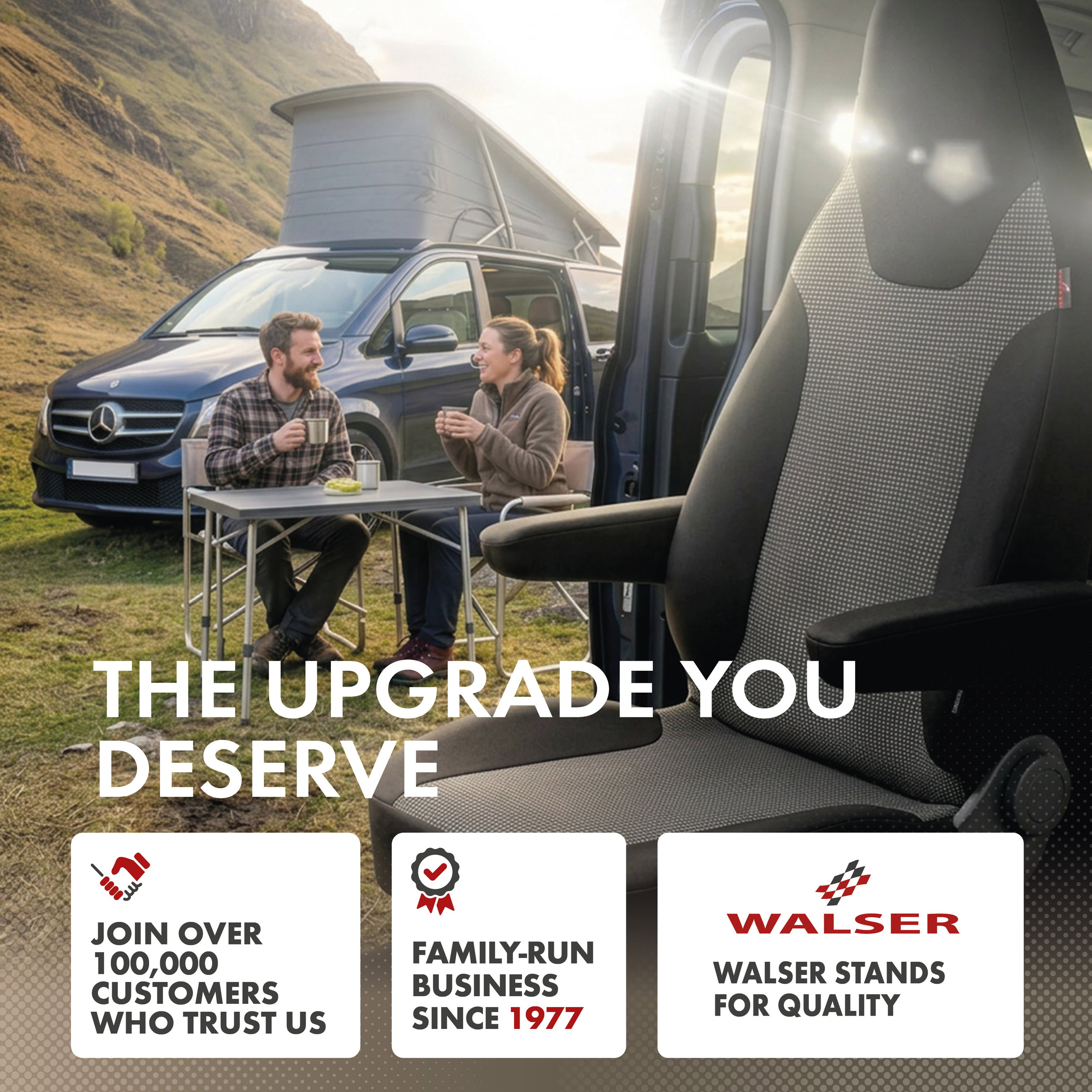 Camping, Van, Draußen, Tisch, Paar, Campingwagen, Outdoor-Tisch, Faltbarer Tisch, Campingstühle, Van-Life