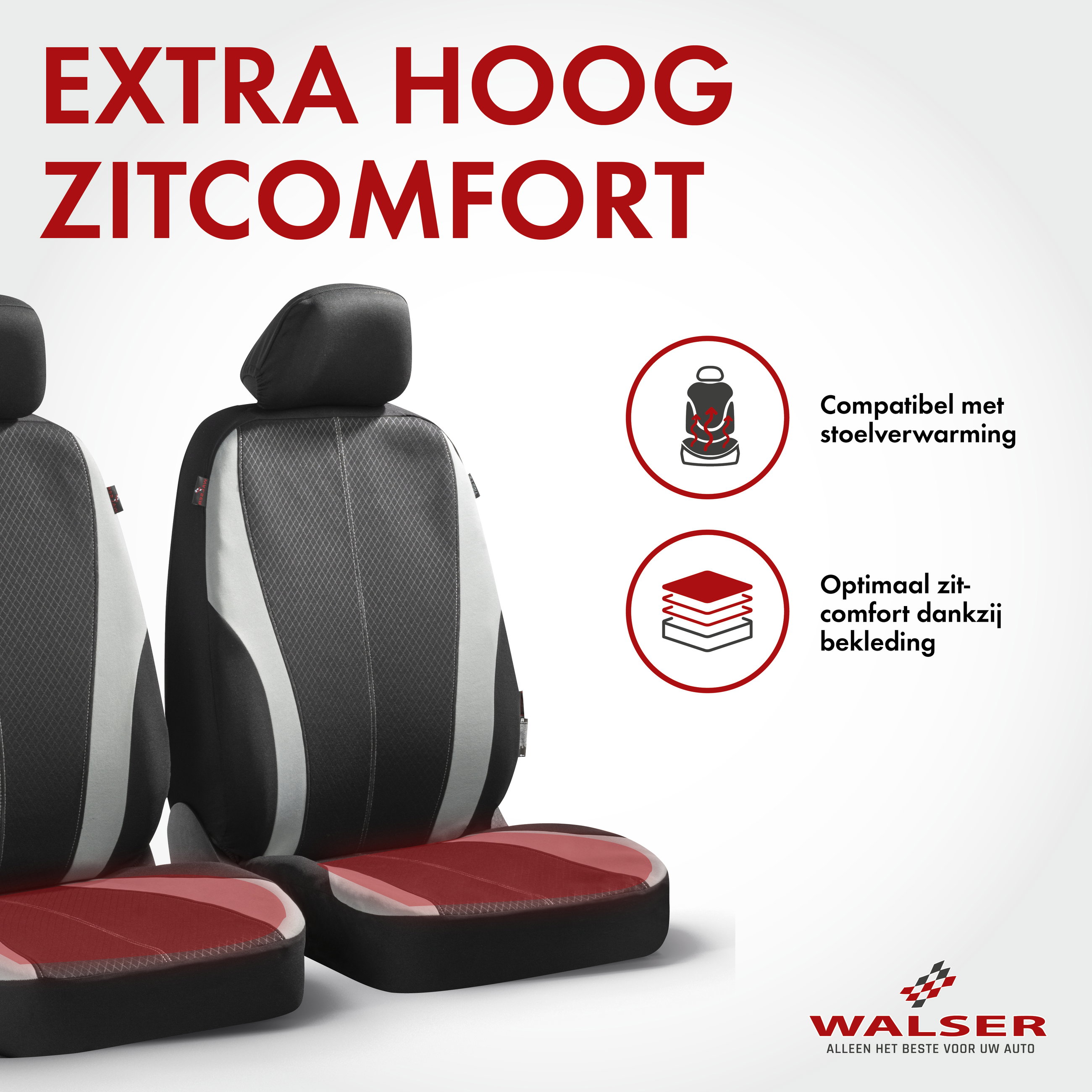 Autostoelbekleding Dundee met Zipper ZIPP-IT, Autostoelhoes set, 2 stoelbeschermer voor voorstoel, 1 stoelbeschermer voor achterbank zwart/grijs