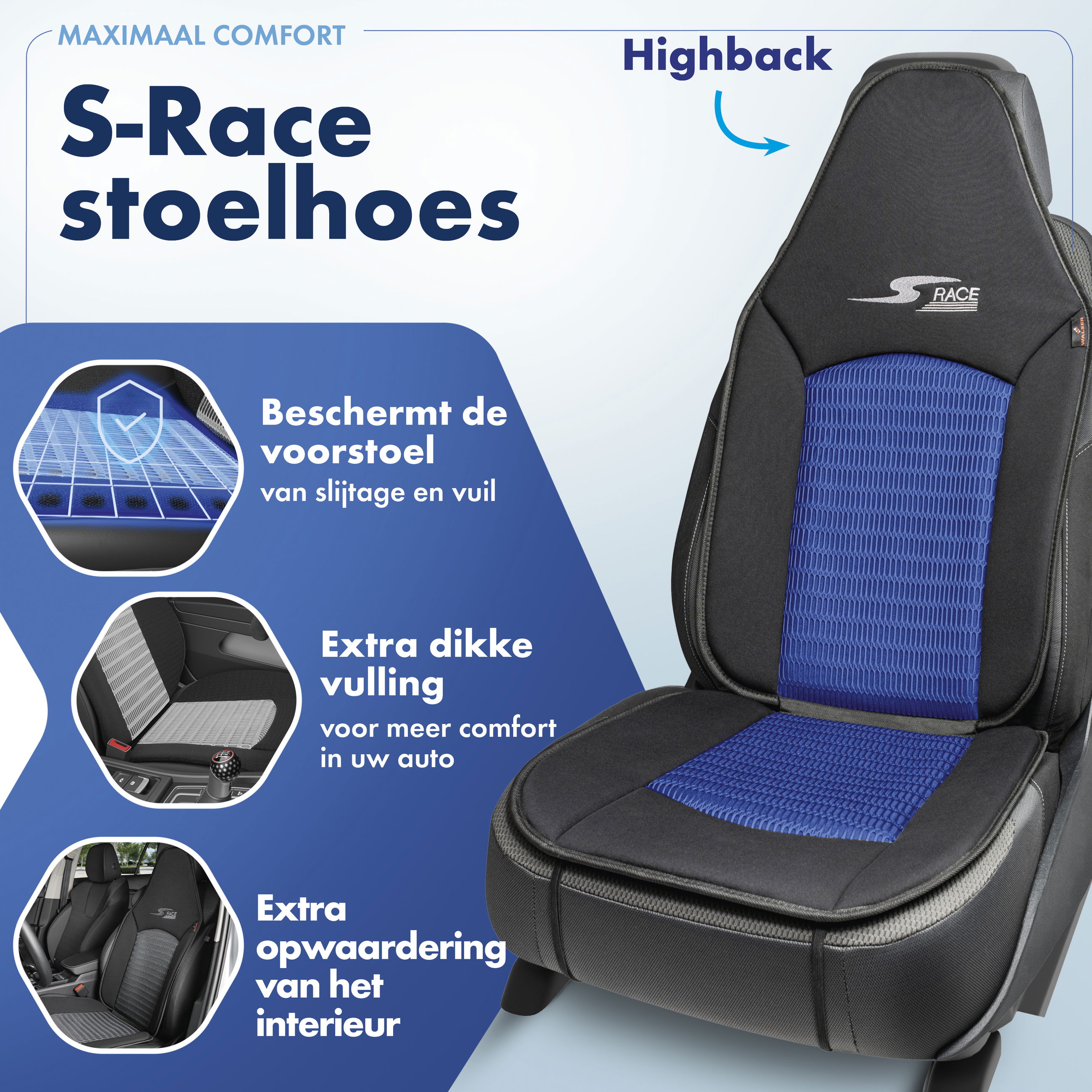 Kissen, Dekoration für Zuhause, Stuhl, Auto, Fahrzeug, Kissen, Dekoration für Zuhause, Auto, Transport, Fahrzeug, Highback, Sitz, Autositzt, Blaue Mesh, Zusatzpolster