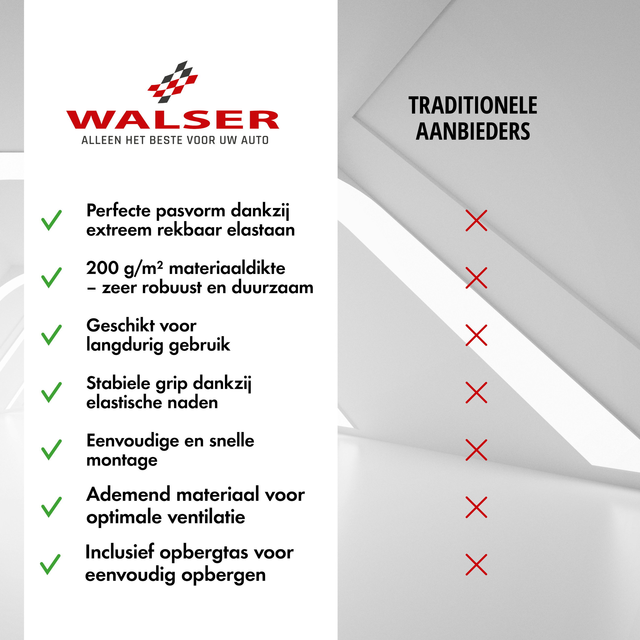 Overtrek Indoor Stretch Plus Maat 10 SUV/VAN zwart