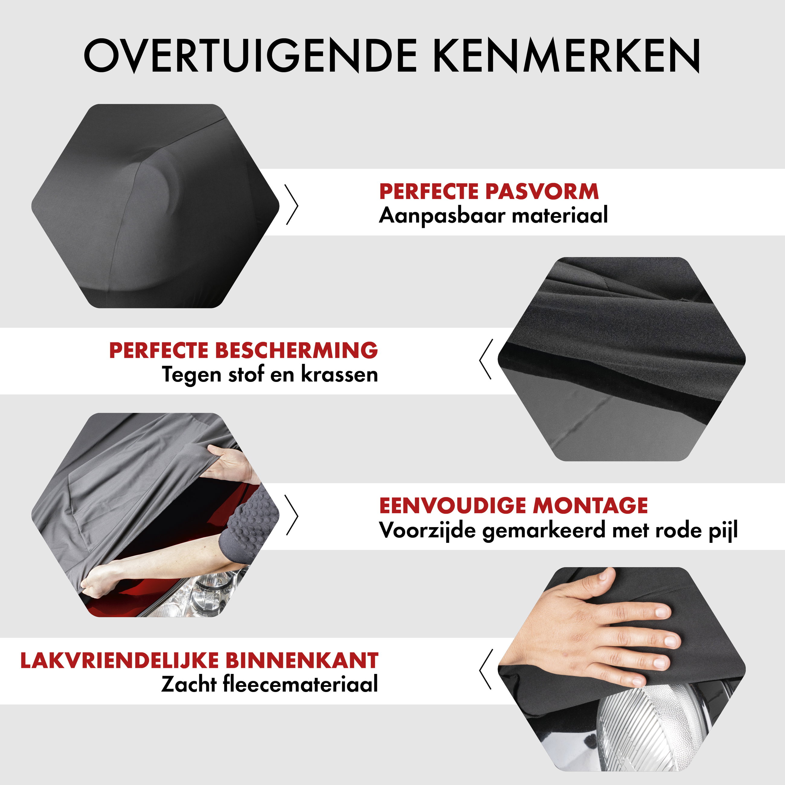Overtrek Indoor Stretch Maat 2 Auto antraciet