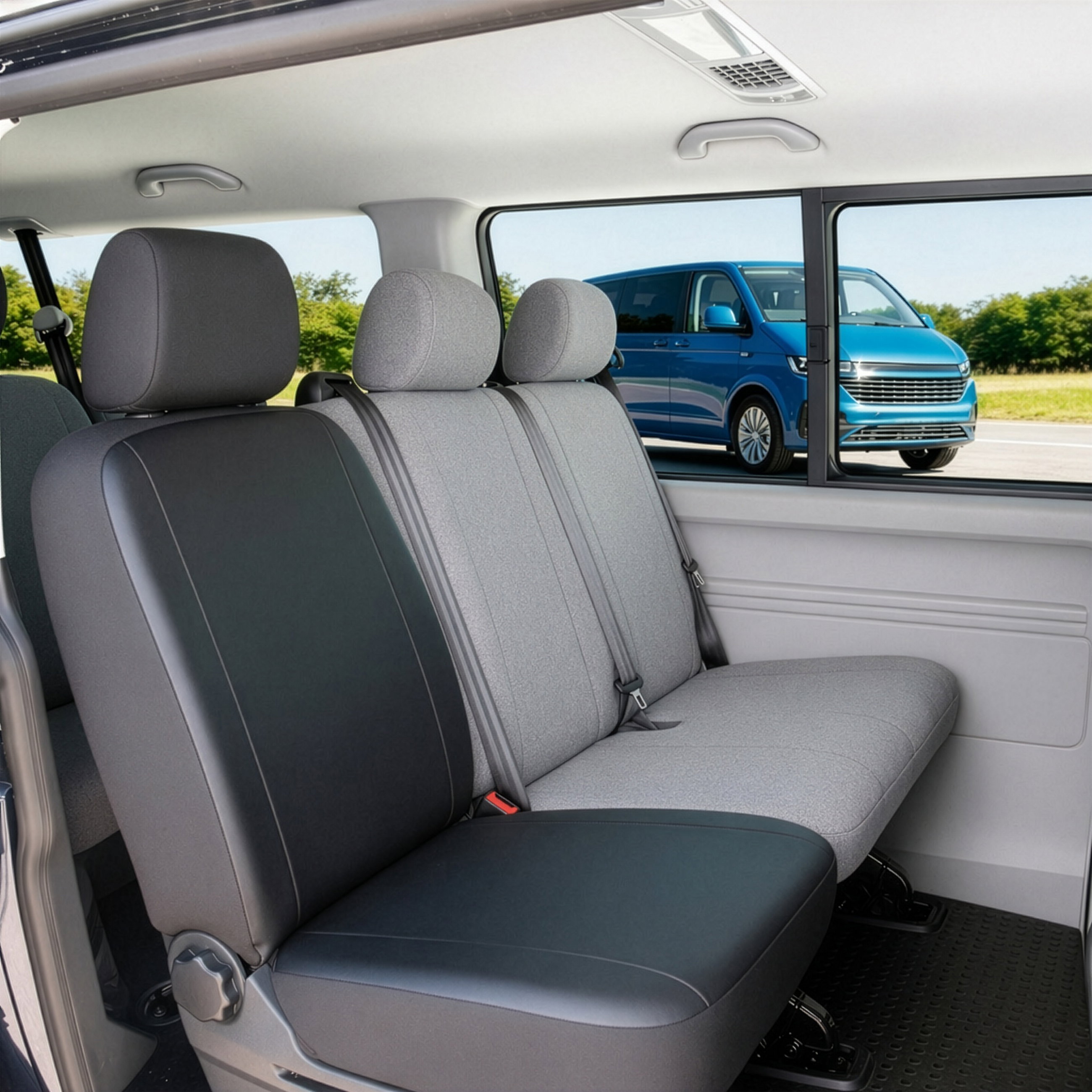 Transporter Coprisedili in similpelle per VW T6, sedile singolo posteriore
