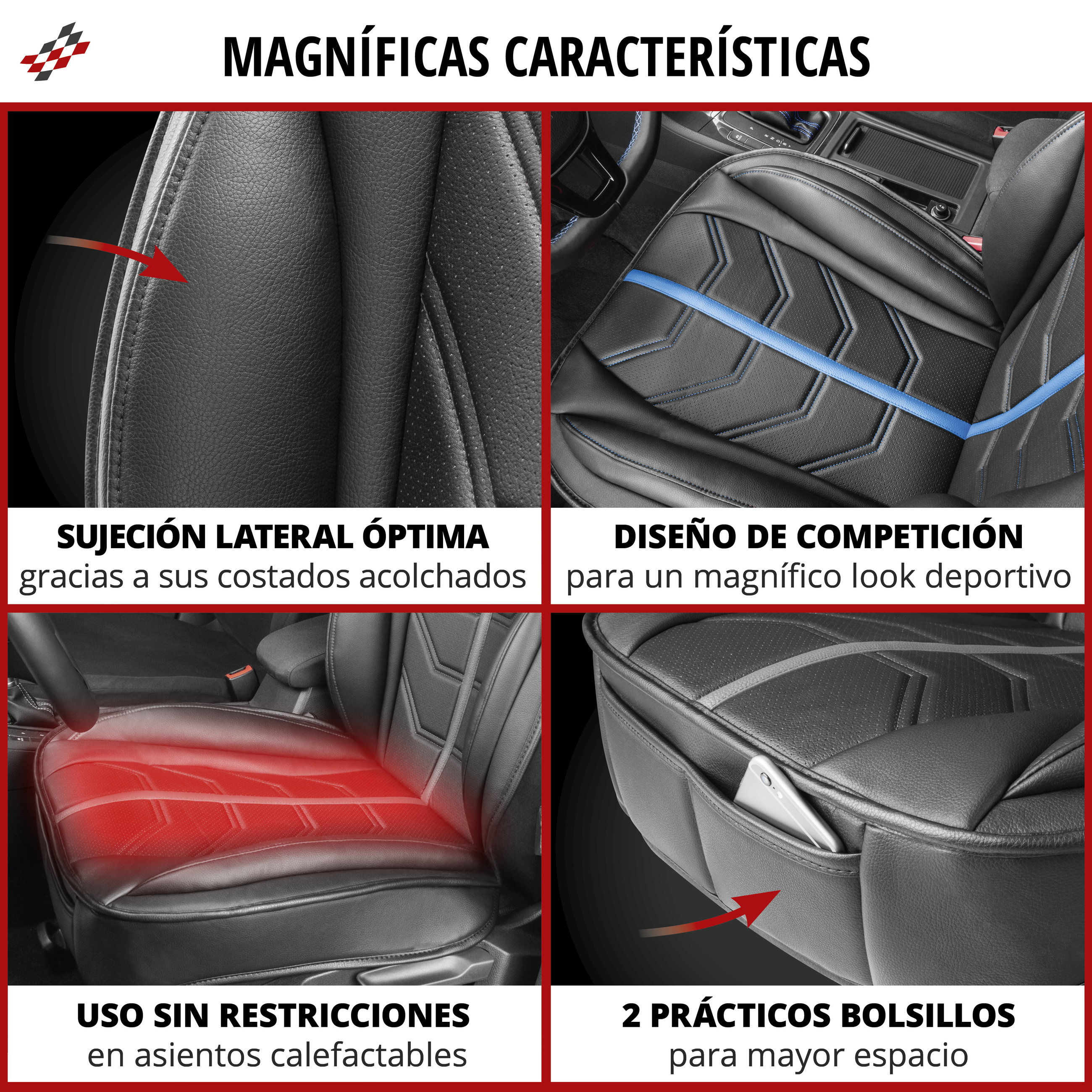 Kissen, Dekoration für Zuhause, Zubehör, Gürtel, Auto, autositze, leder, sitzfläche, verstellbar, stasche