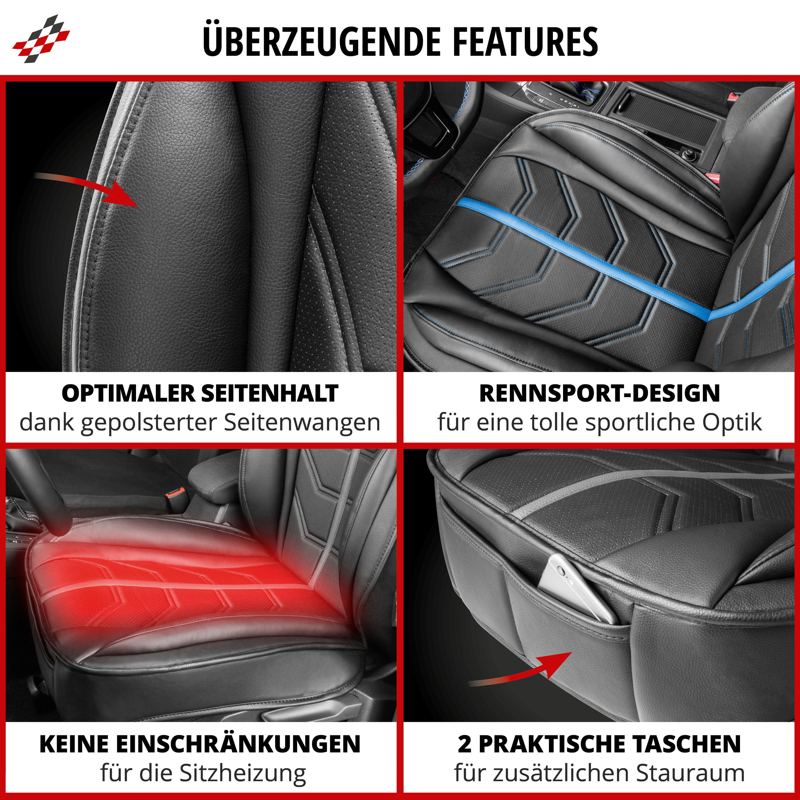 führerschein?, car seat, leder, verstellbar, taschen