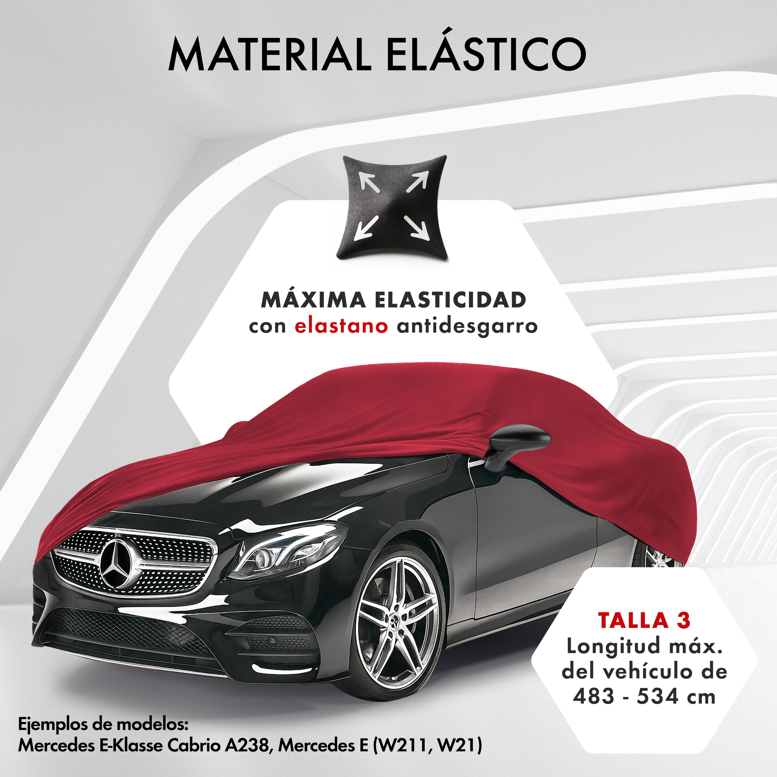 Werbung, Plakat, Auto, Rad, Leichtmetallfelge, autoabdeckung, Car Cover, Elastisches Material, Mercedes Auto, Größe 3