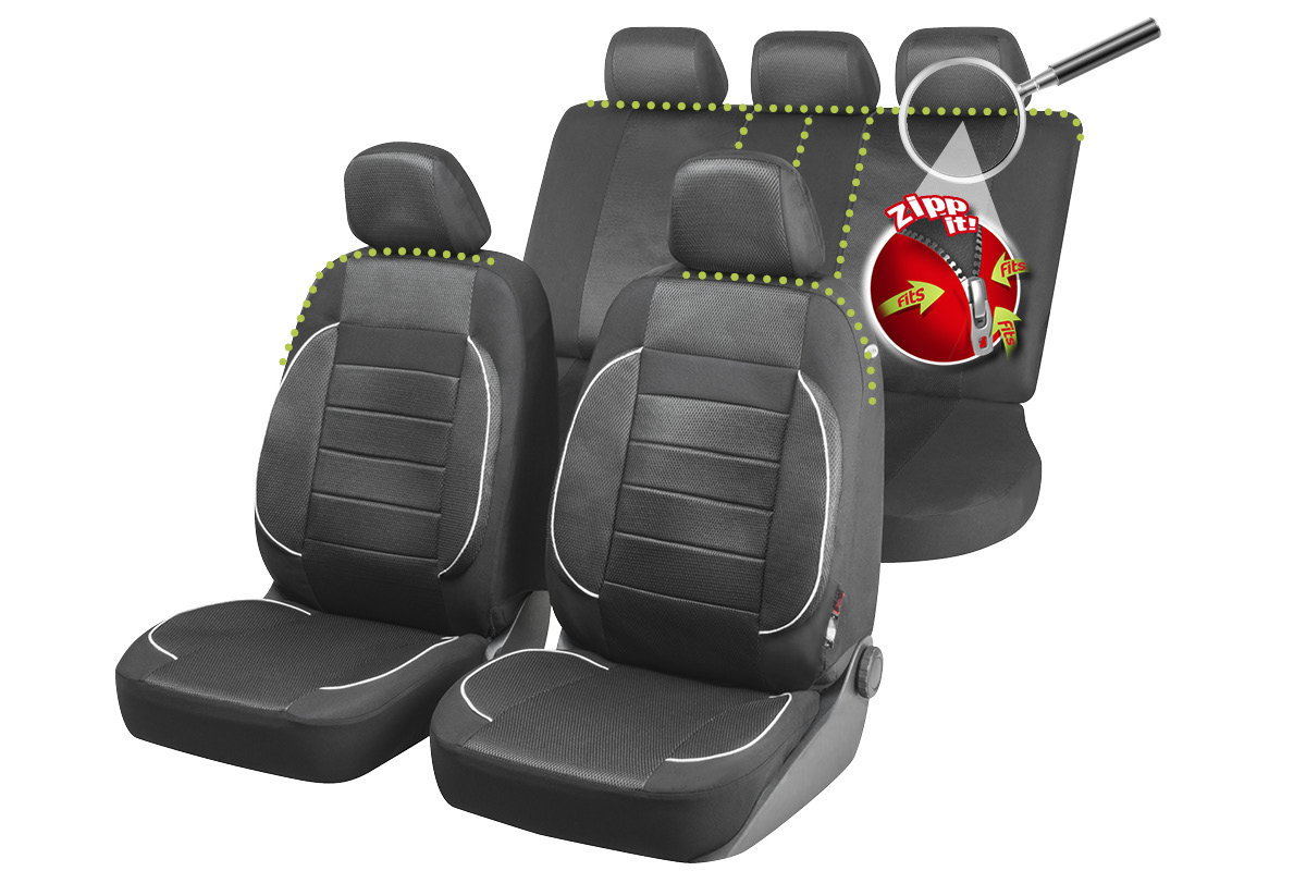 ZIPP IT Premium Rover - housses pour sièges de voiture avec système de fermeture éclair