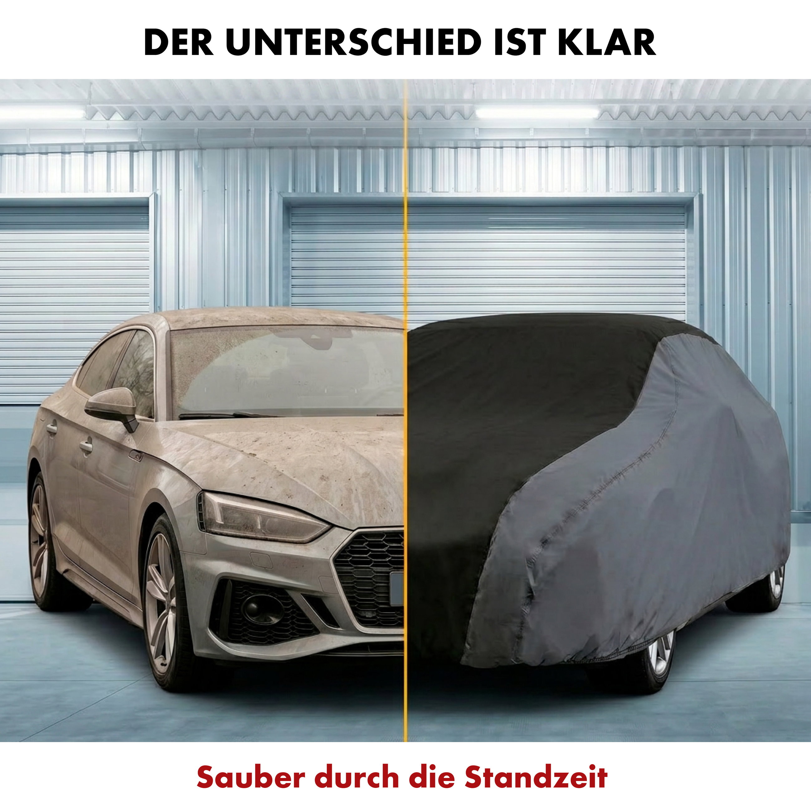 Autoplane Indoor Eco, PKW-Abdeckplane Größe 2 PKW schwarz