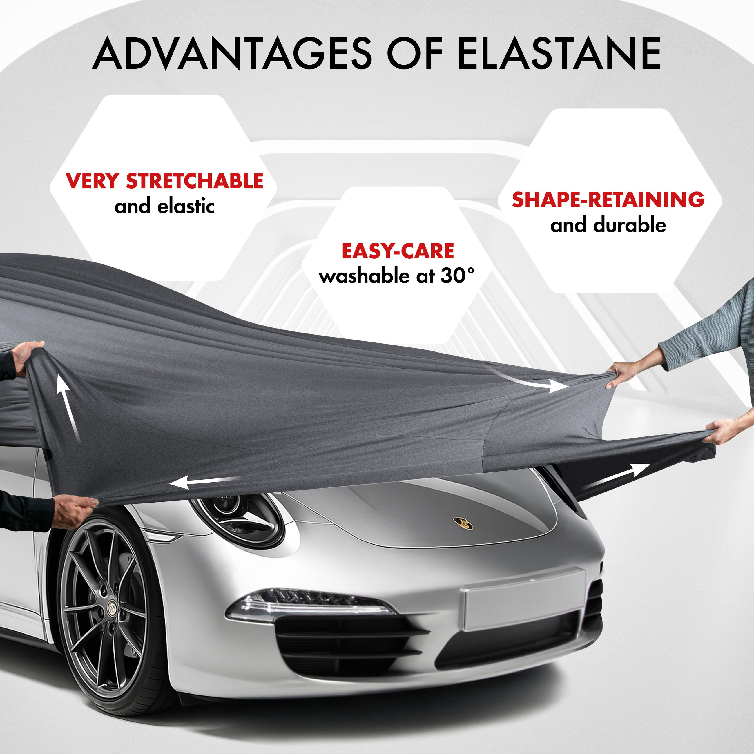 Car cover Indoor Stretch Plus size 2 car anthracite