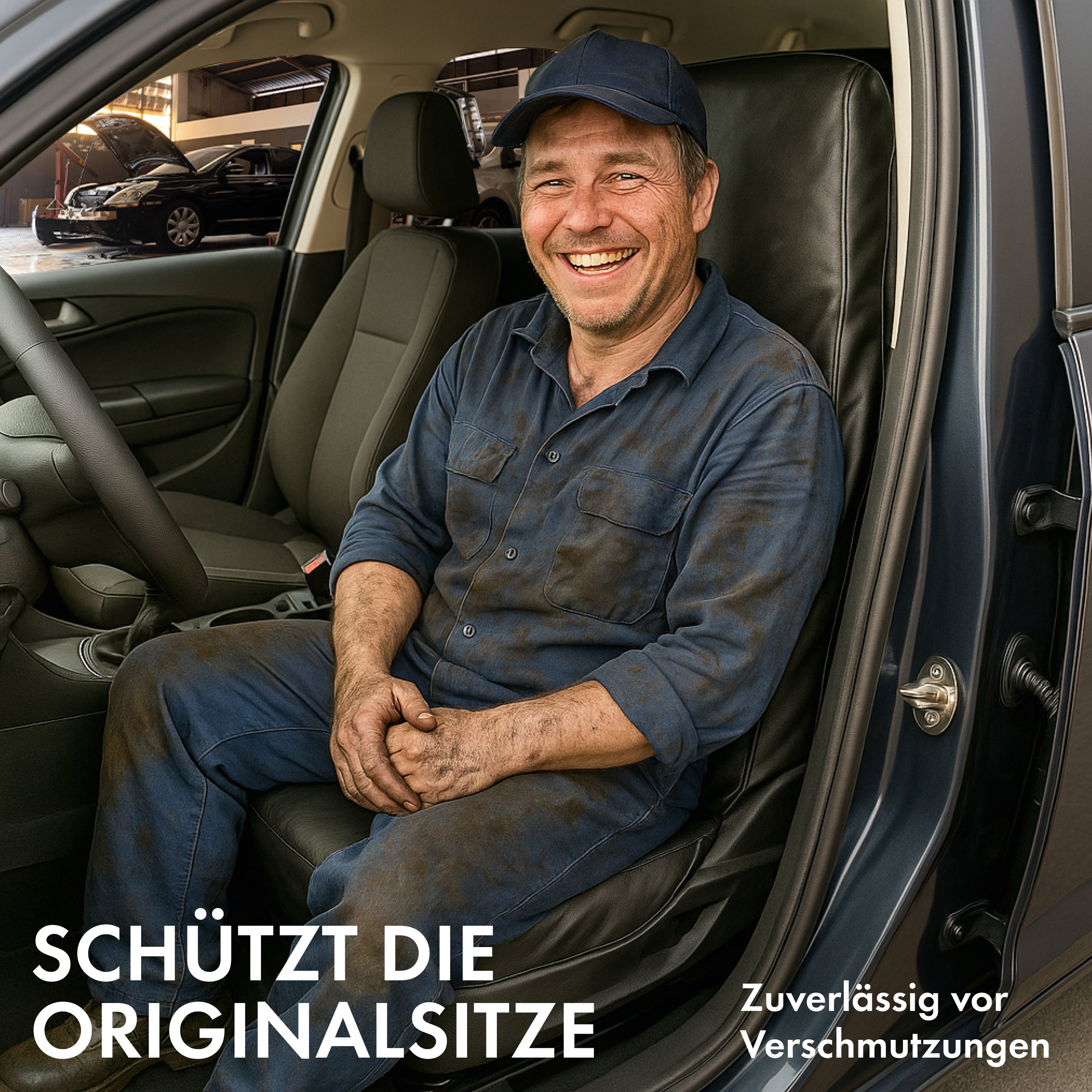 Autositzbezug Smart Guard, PKW-Schonbezug Einezlsitz schwarz