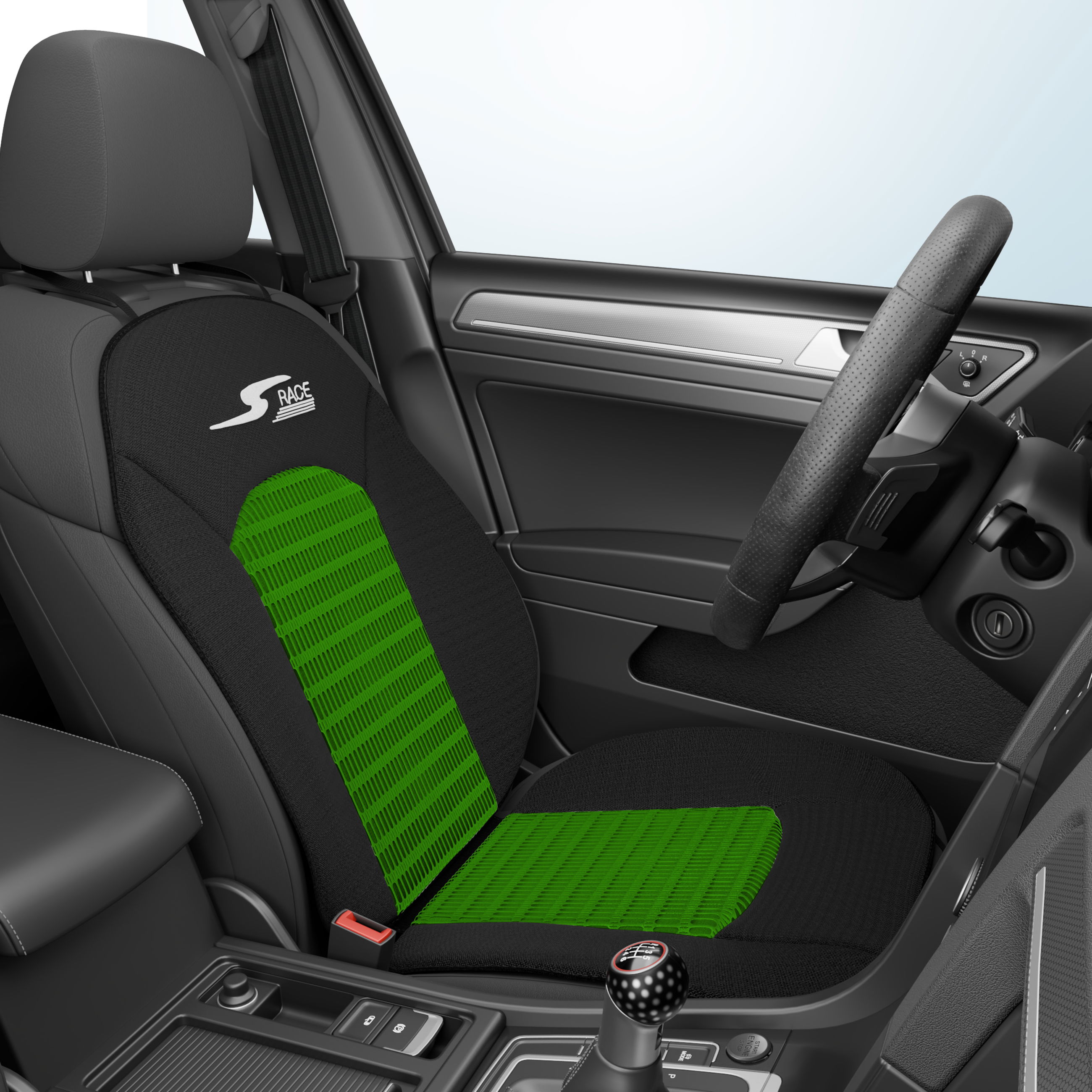 Green car seat covers best sale