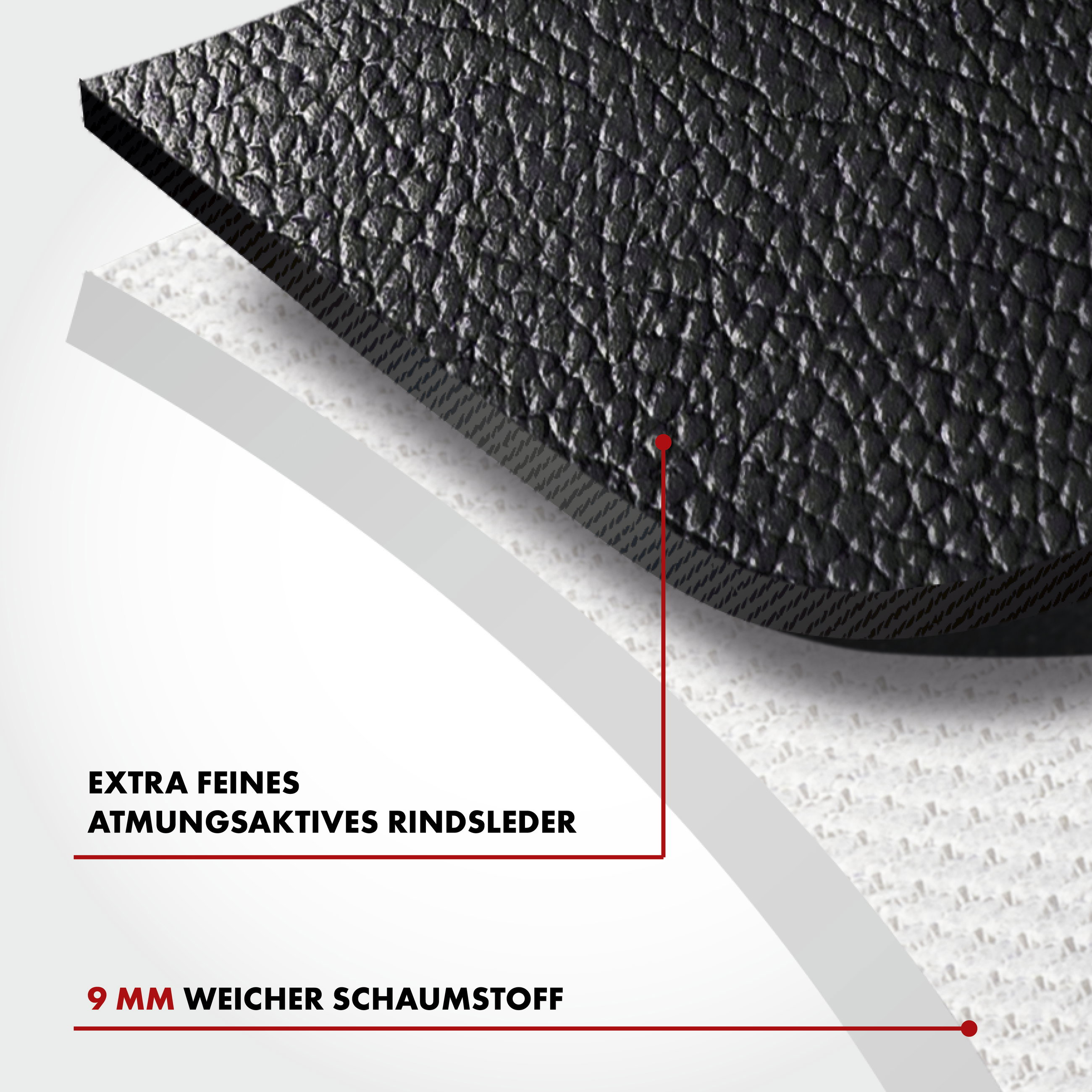 Autositzbezug Ranger aus echtem Leder, PKW-Schonbezug Einzelsitz, Leder-Sitzbezug schwarz, 1 Stück