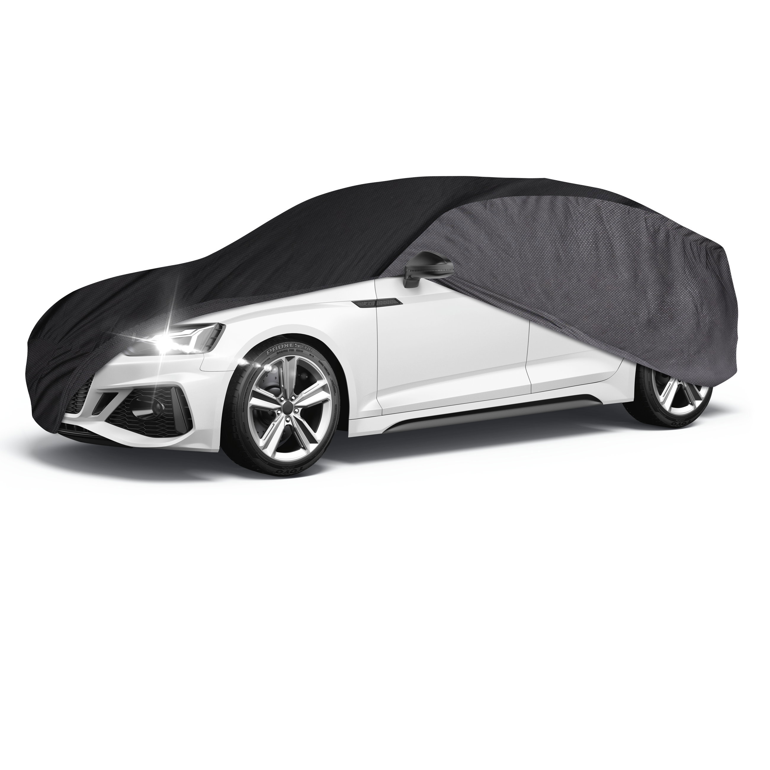 Housse de voiture Indoor Eco, bâche complet pour l'interieur taille 1 voiture noir