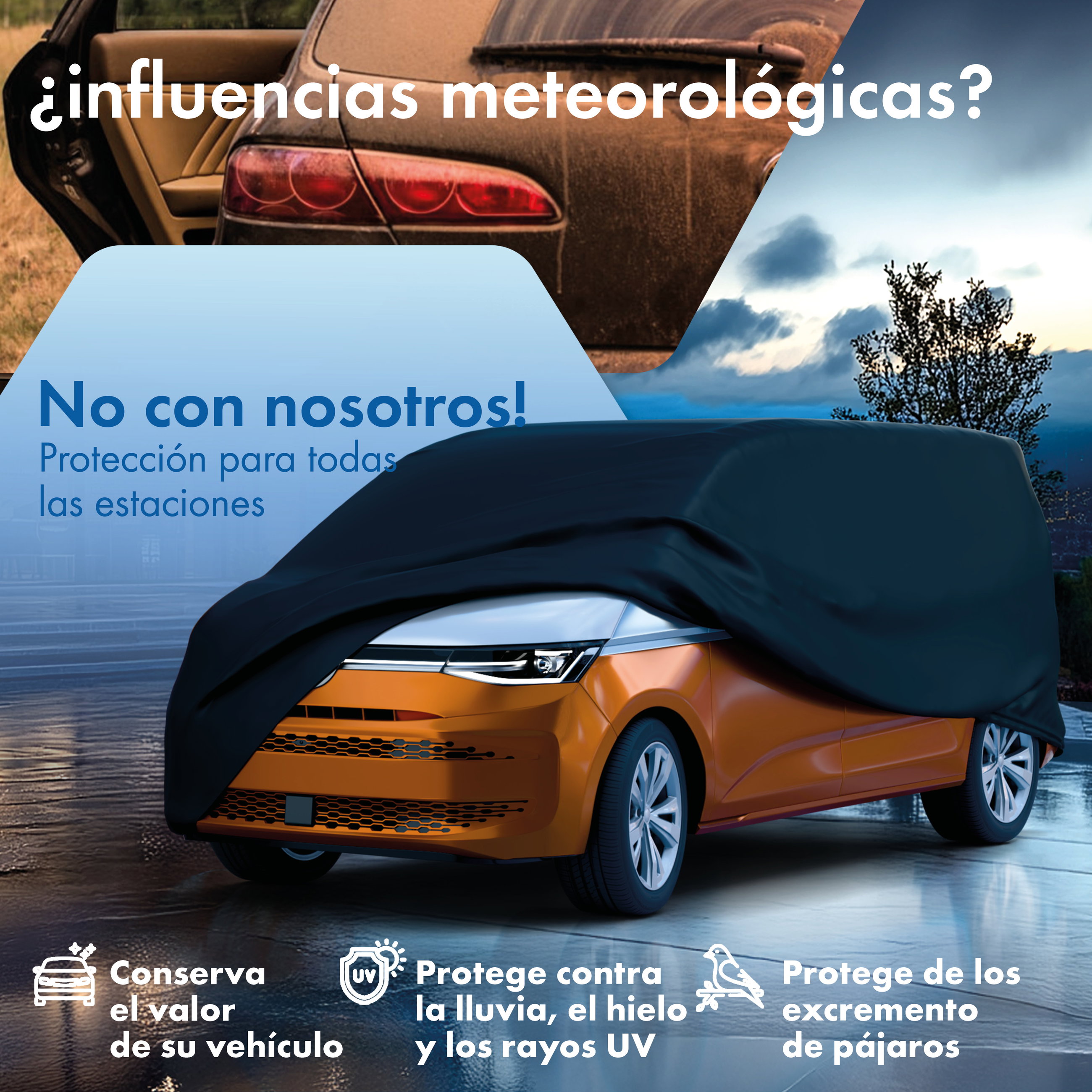 Cubierta protectora de coche All Weather, funda para furgoneta negro, funda de coche talla 11 autobús