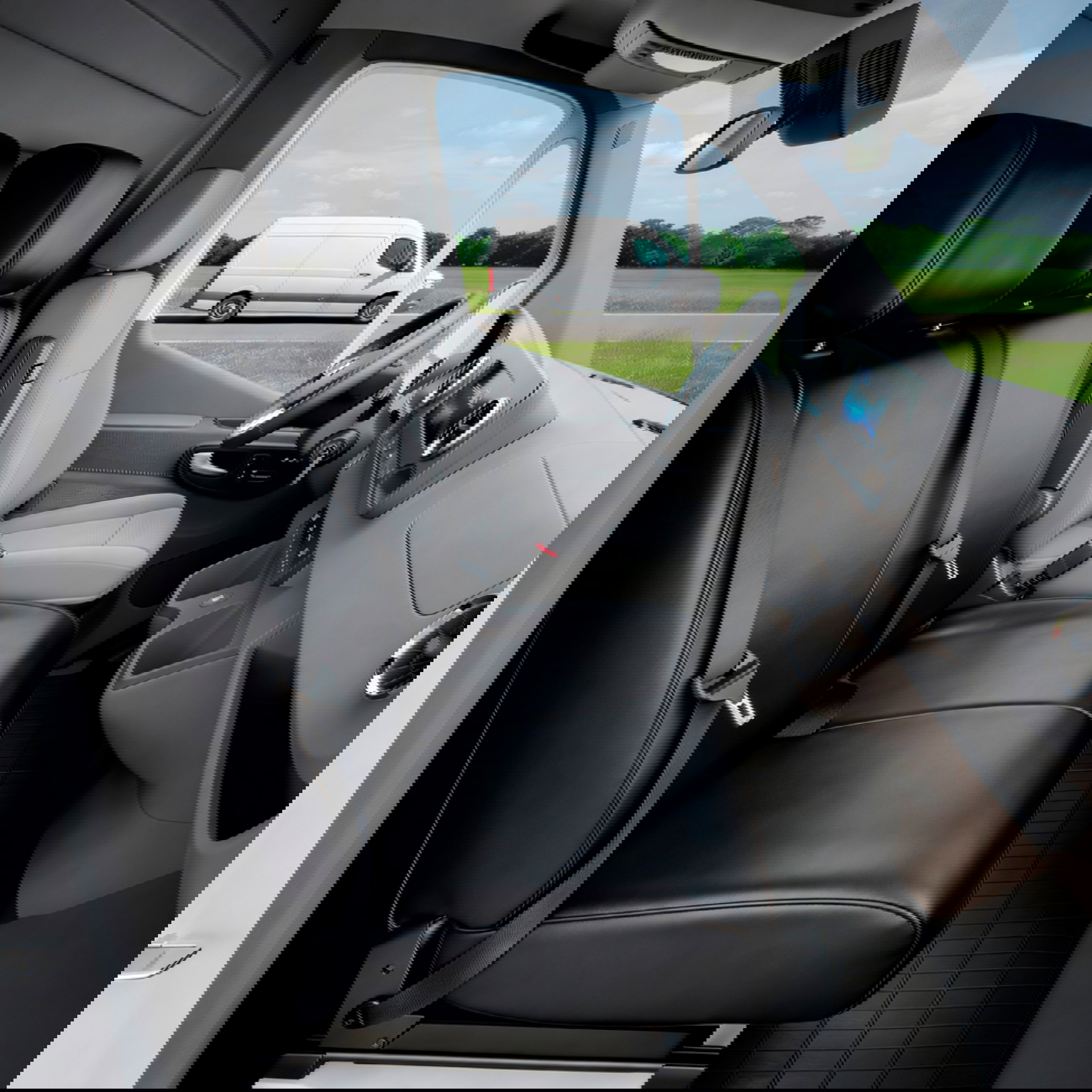 VW T5/Multivan T5 kompatibler Sitzbezug Kunstleder, passgenau für Doppelbank vorne Sitzbank klappbar, robuste Sitzbezüge Transporter/Van anthrazit