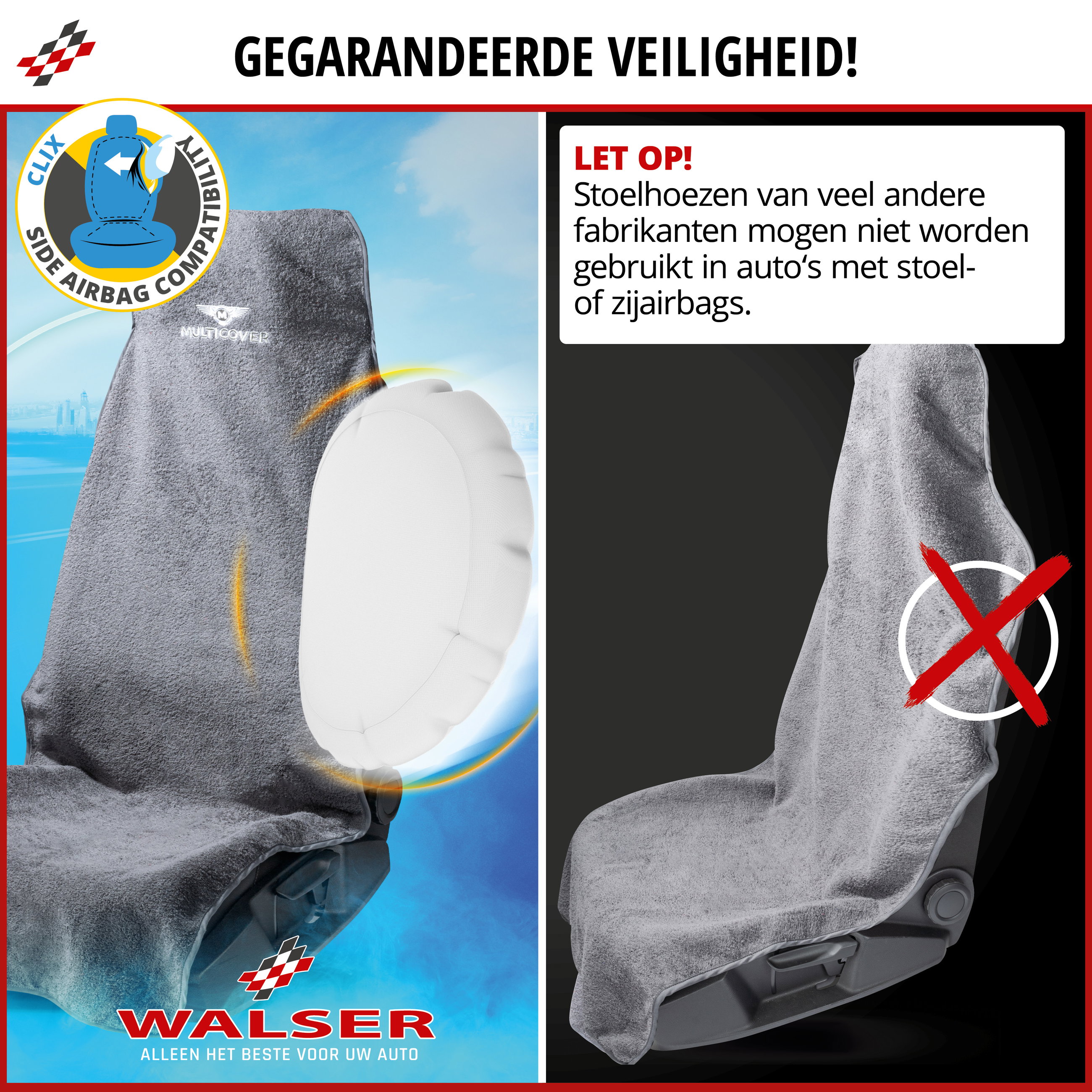 Stoelkussen  Multicover grijs, 1 stuk