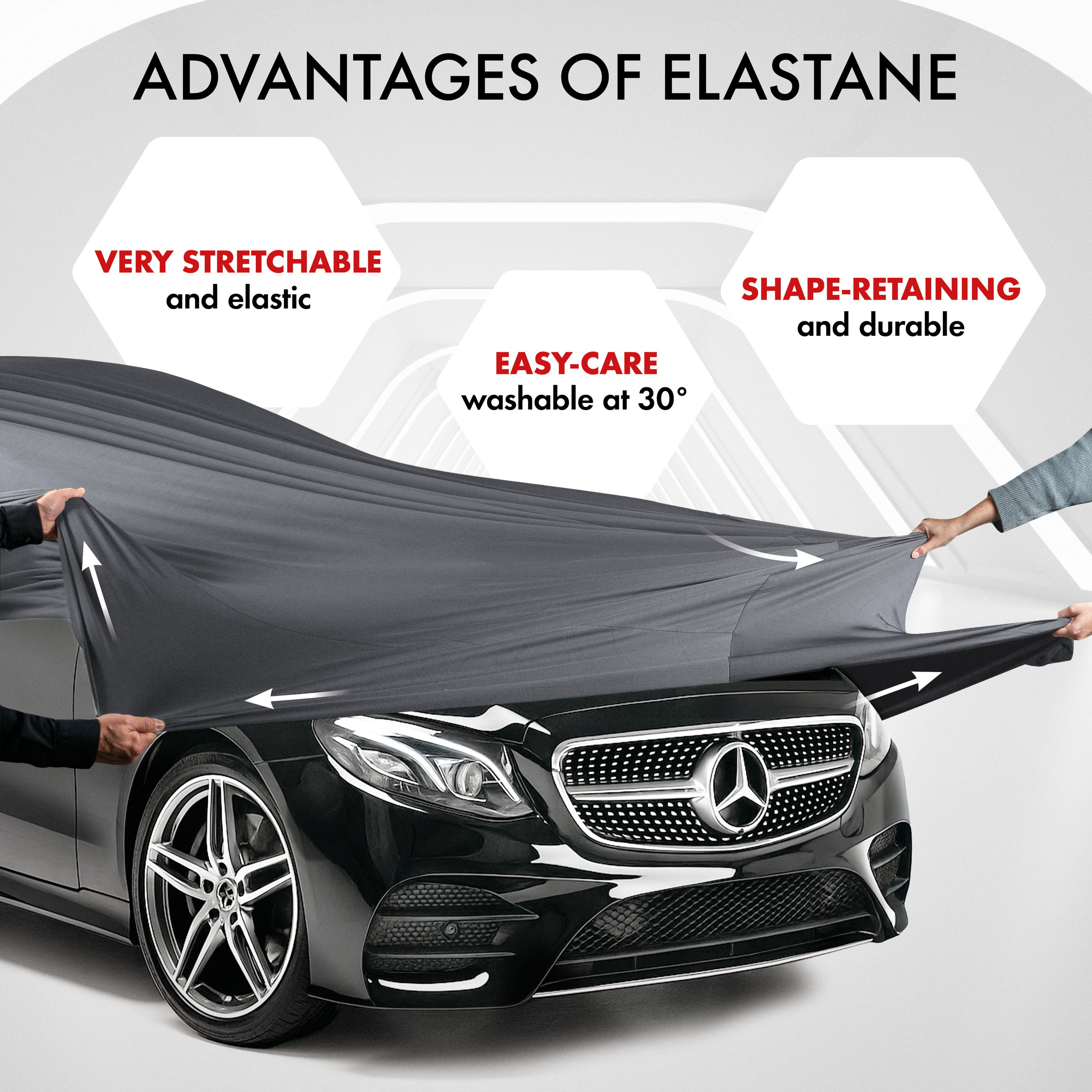 Car cover Indoor Stretch Plus size 3 car anthracite