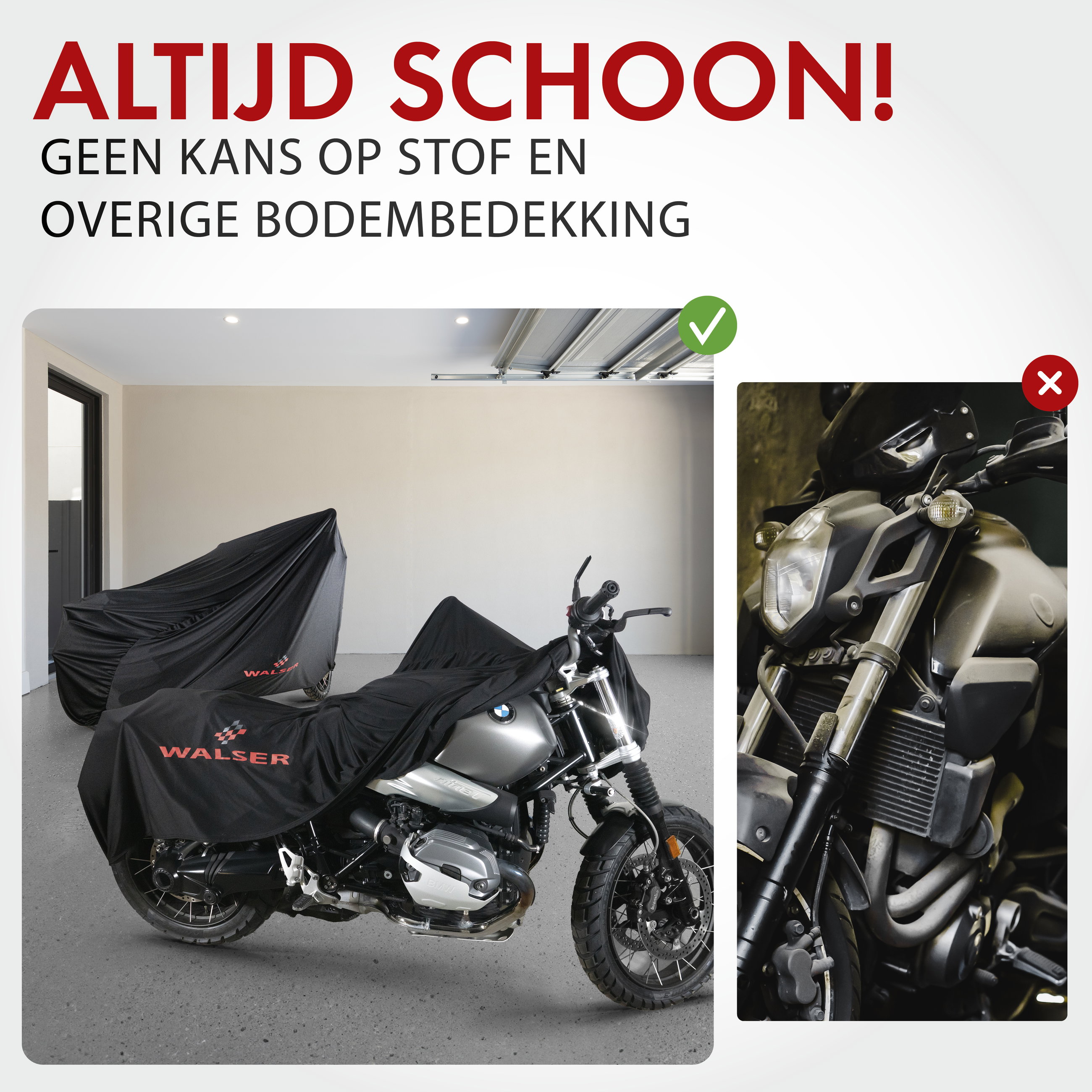 Motorzeil Indoor Stretch XL, motorzeil ademend, motorgarage voor binnen- 255x110x135 cm zwart