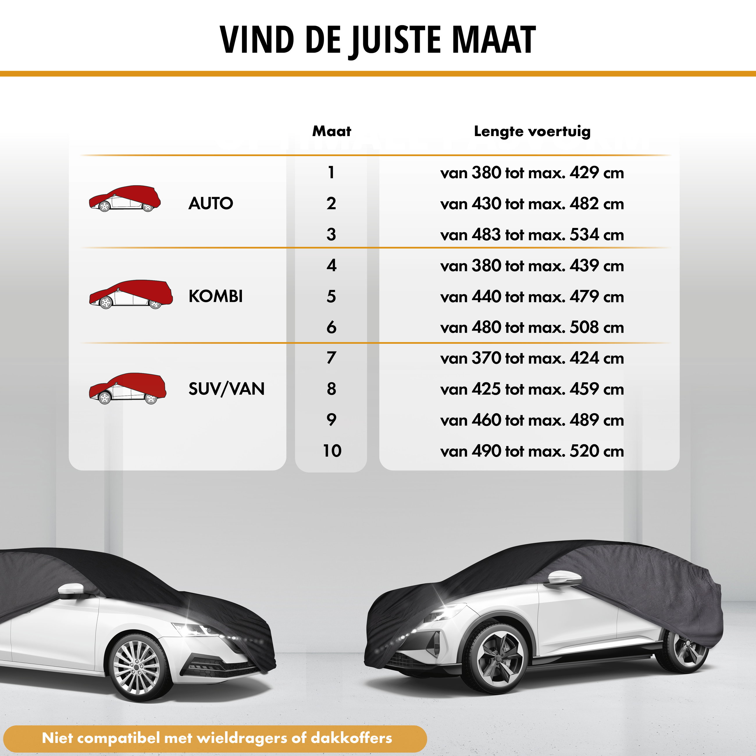 Overtrek Indoor Eco Maat 1 Auto zwart