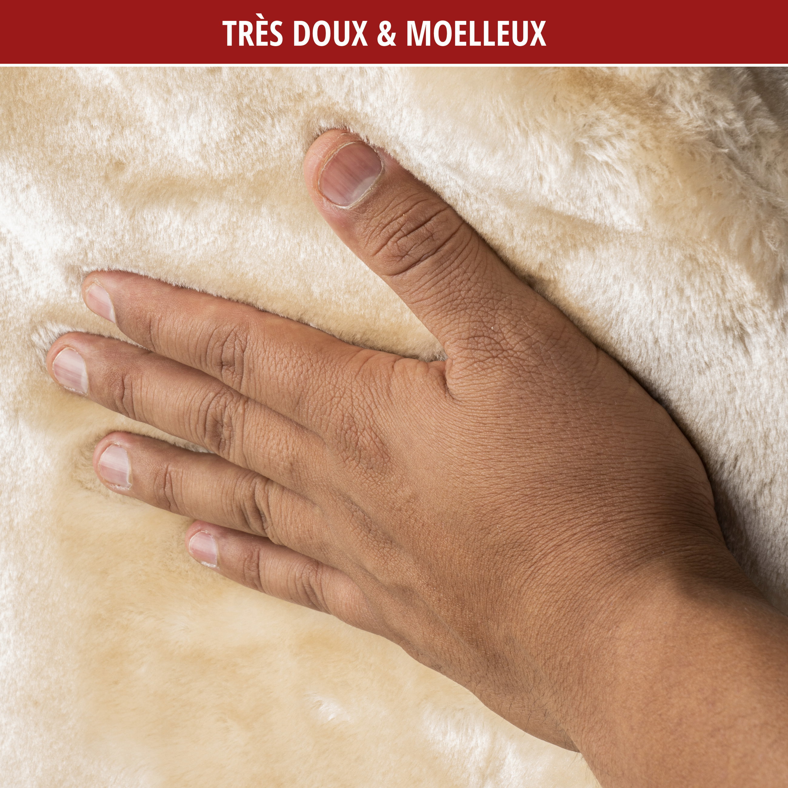 Housse de siège auto Teddy en fausse fourrure, protection de siège individuel, revêtement en fausse fourrure beige, 1 pièce