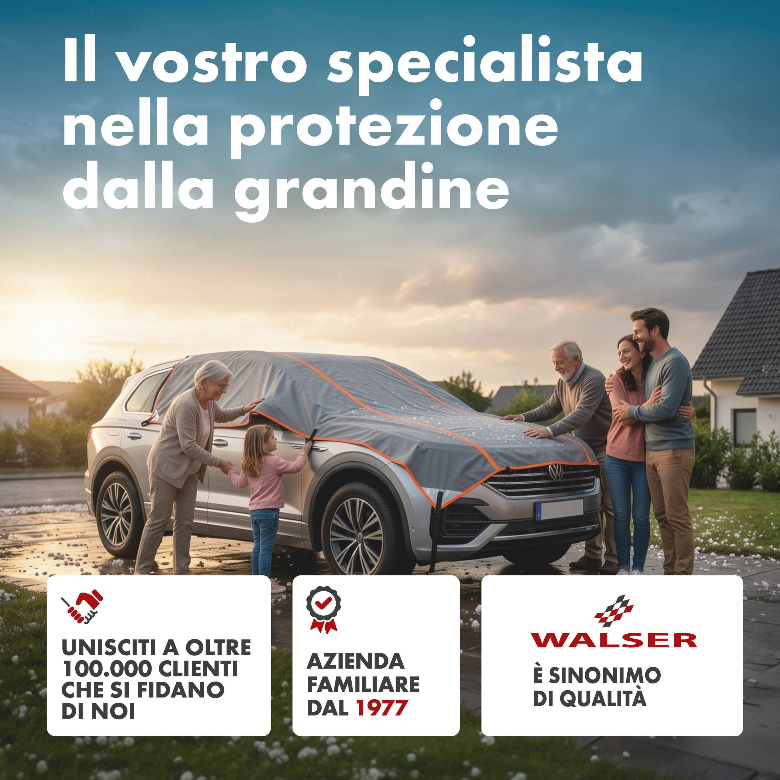 Camper/Caravan Telo di protezione antigrandine Perma Protect, Taglia M (300 x 200 cm), protezione antigrandine fino a 1,9 cm, argento
