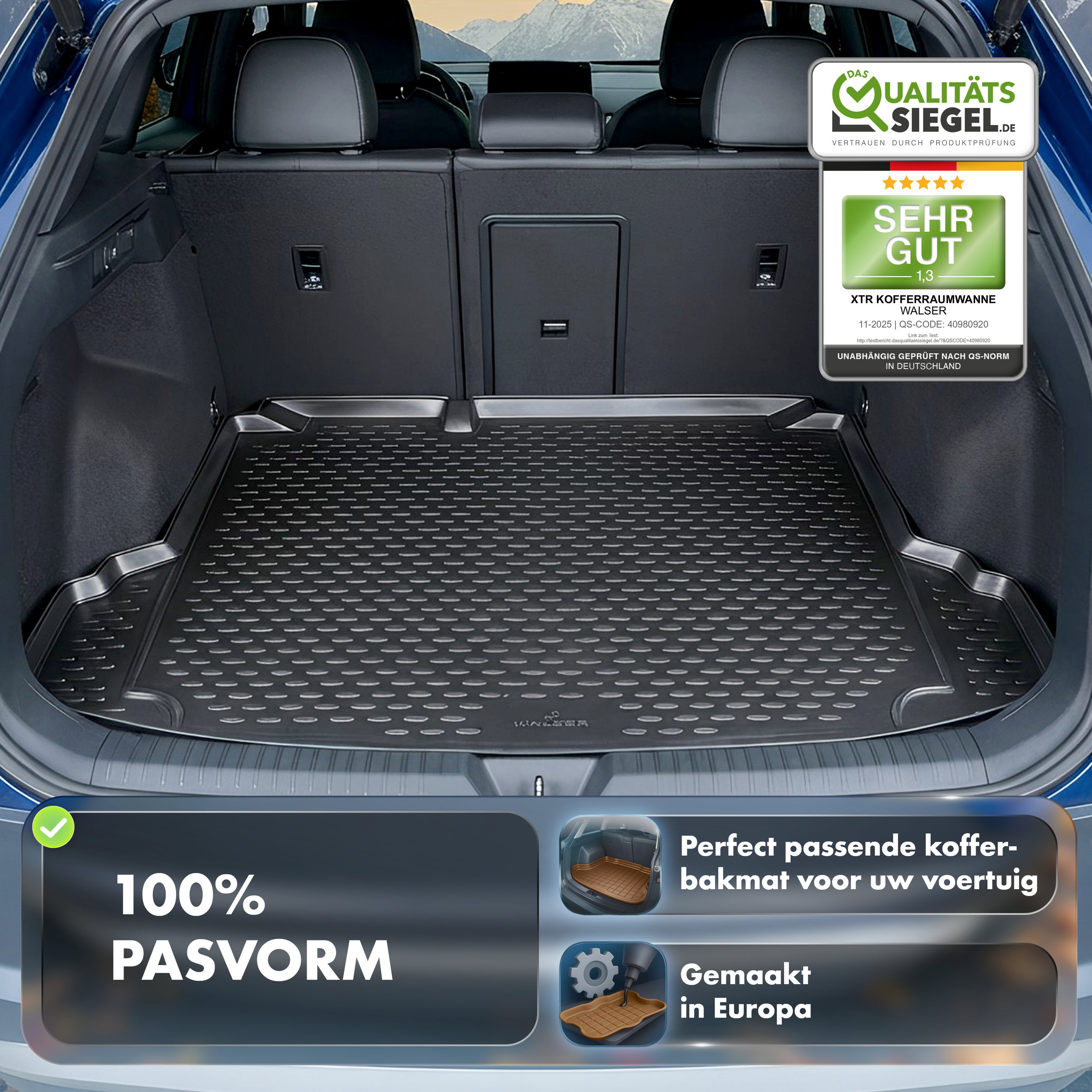 Kofferbakmat XTR geschikt voor VW Passat (B7) Limousine 08/2010 - 12/2015