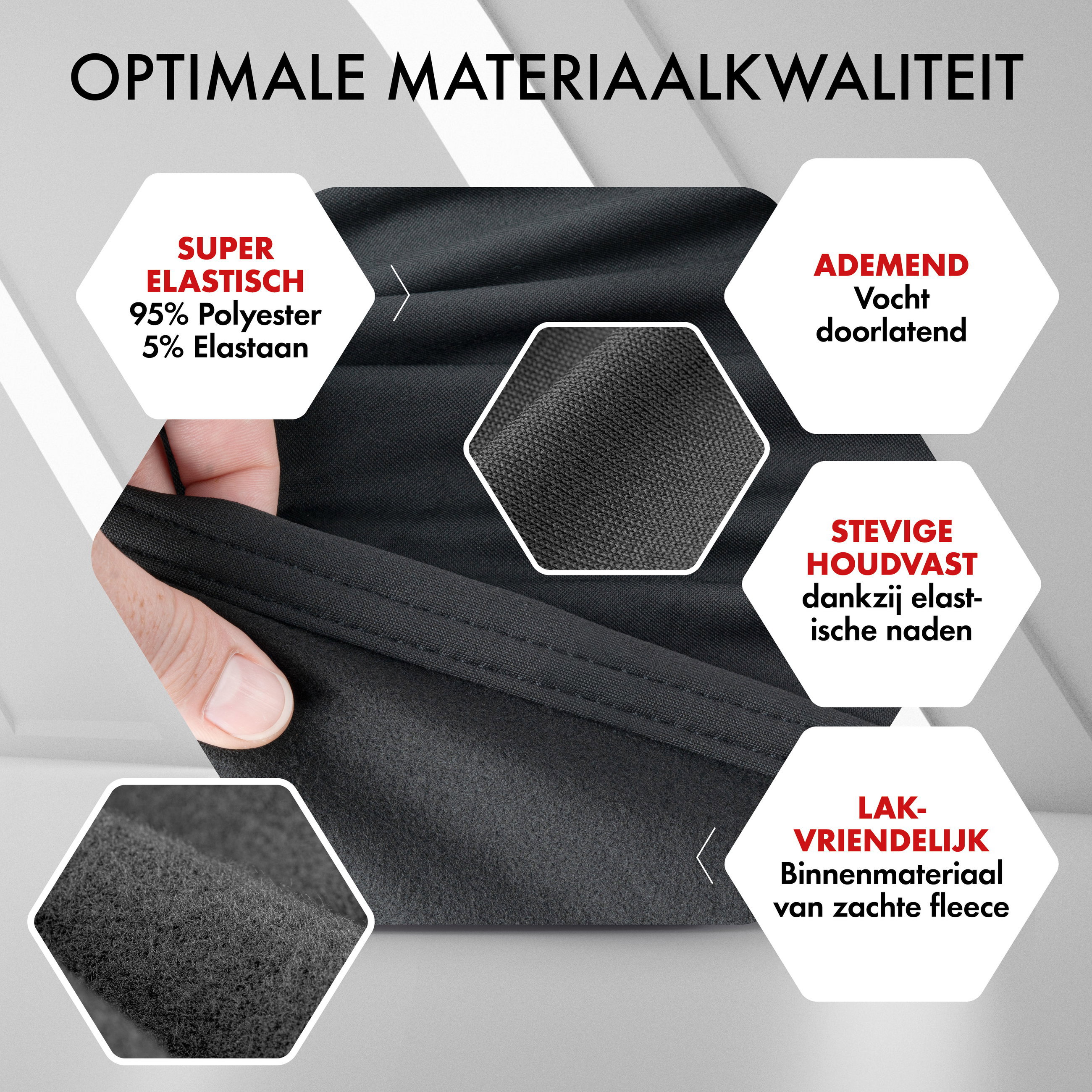 Overtrek Indoor Stretch Plus Maat 10 SUV/VAN zwart