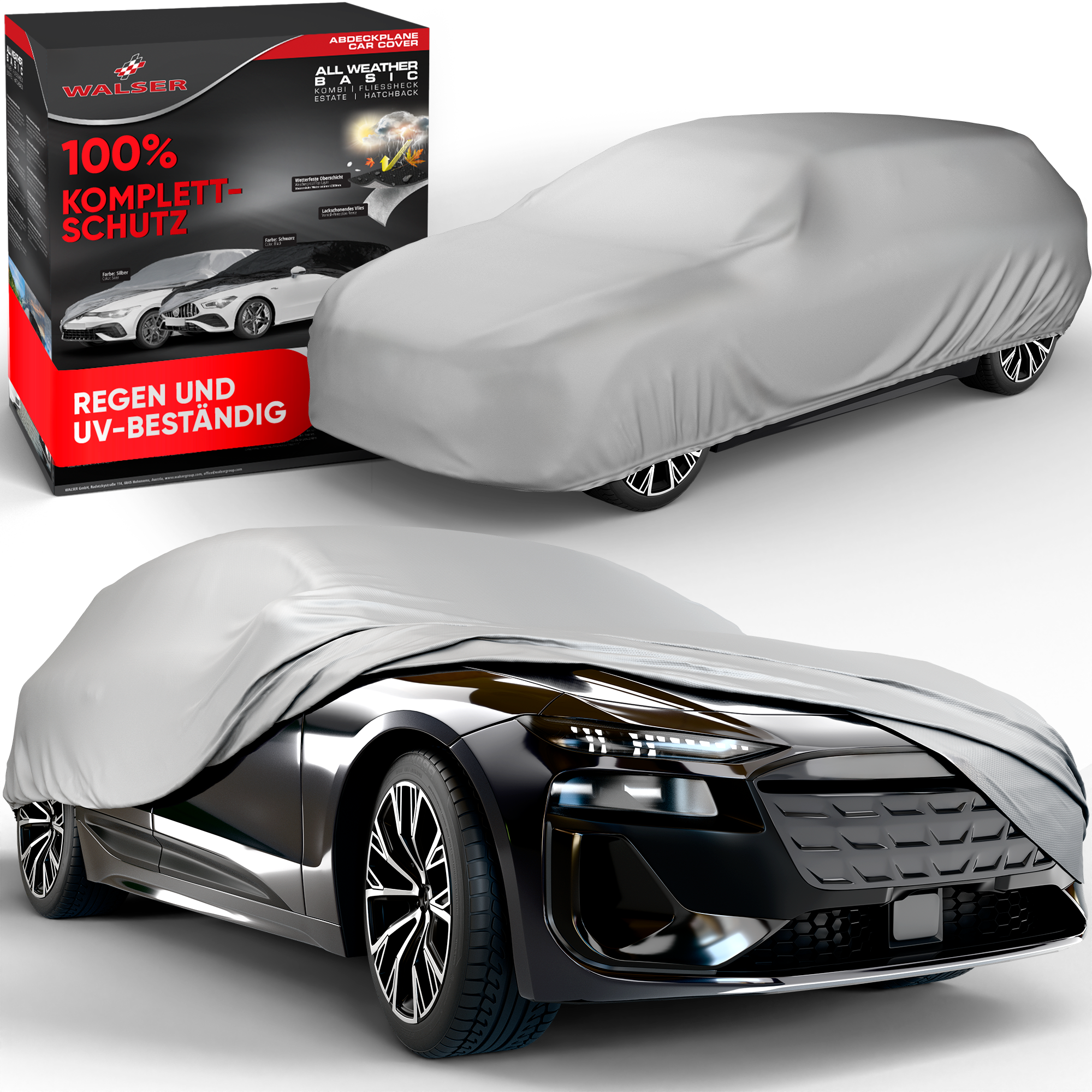Abdeckplane Auto, Autoplane Vollgarage Kombi Größe L, Autoabdeckung silber Abdeckplane Auto, Autoplane Vollgarage Kombi Größe L, Autoabdeckung silber